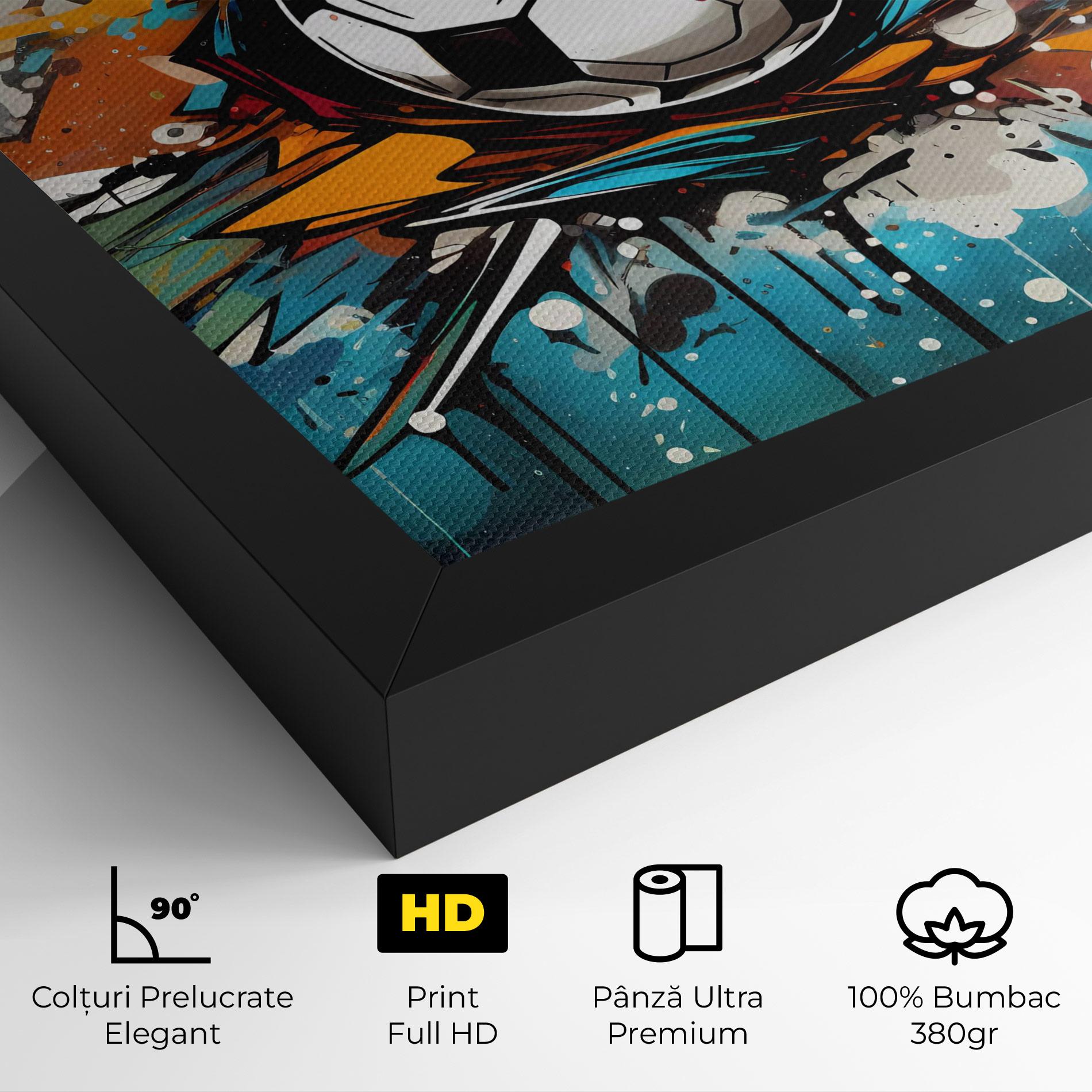 Tablou Canvas Football Graffiti Style mockup 4