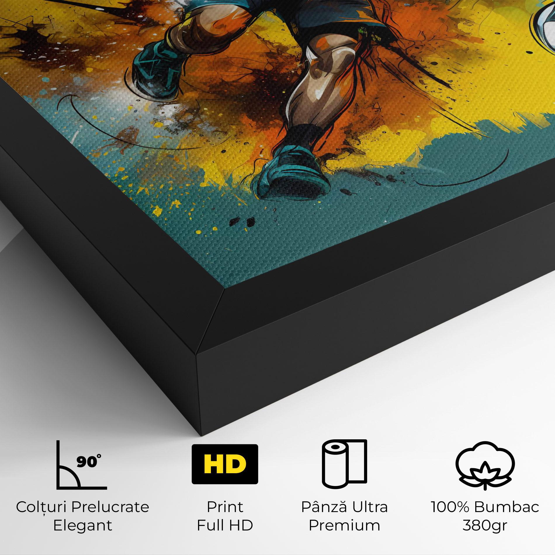Tablou Canvas Football Player Painting mockup 4