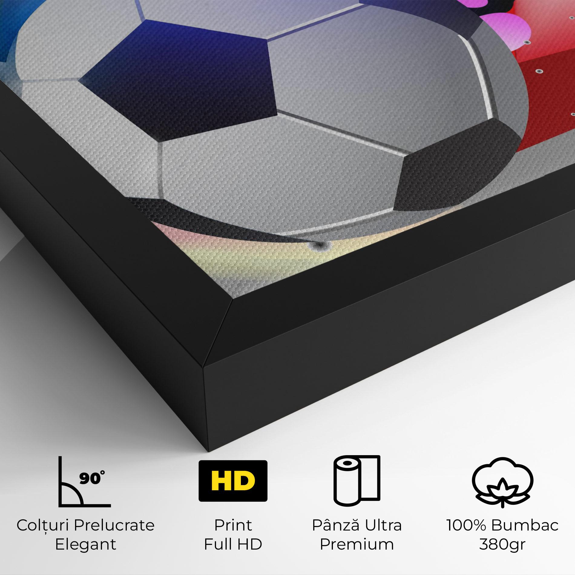 Tablou Canvas Pink Blue Football Art mockup 4