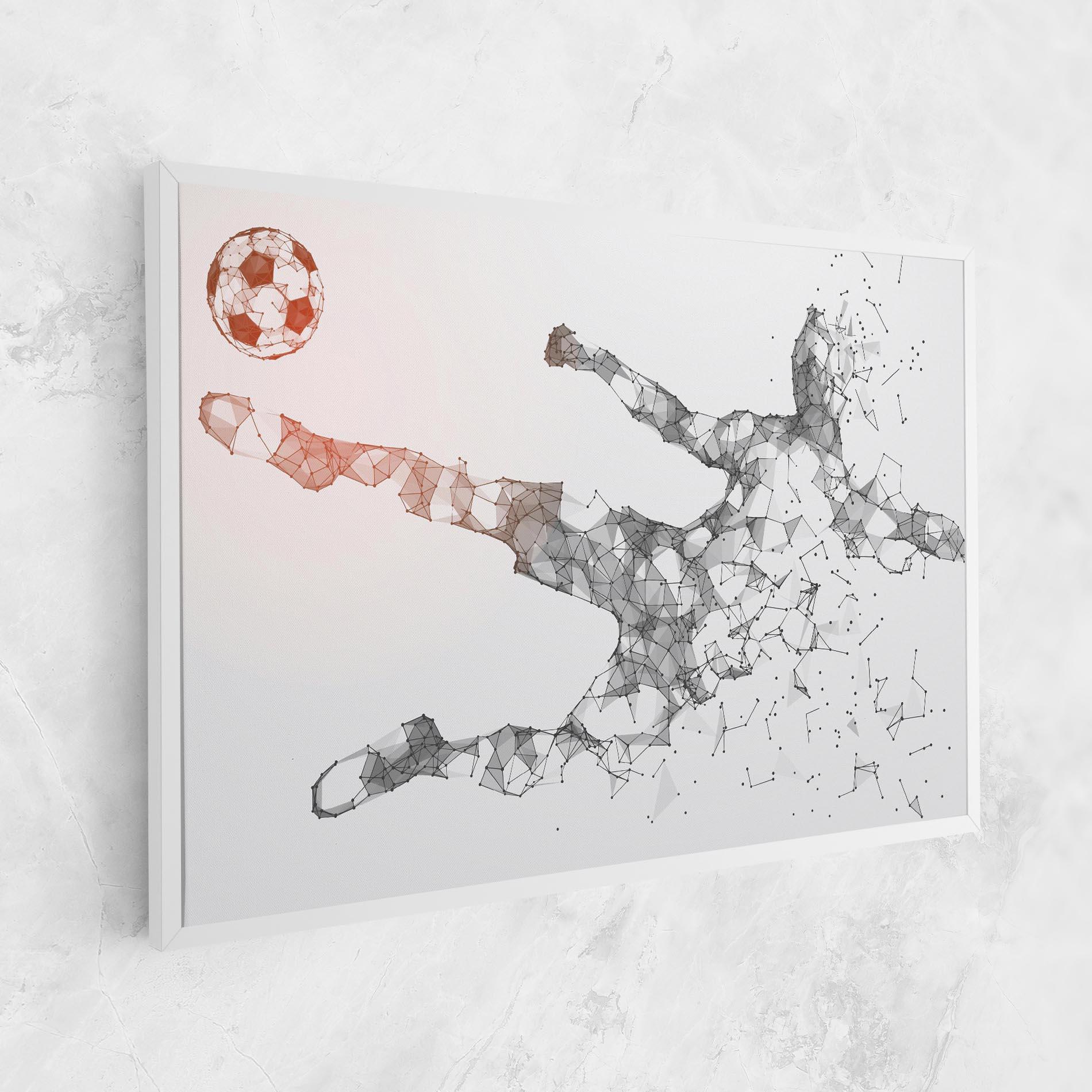 Tablou Canvas Football Orange Ball mockup 1