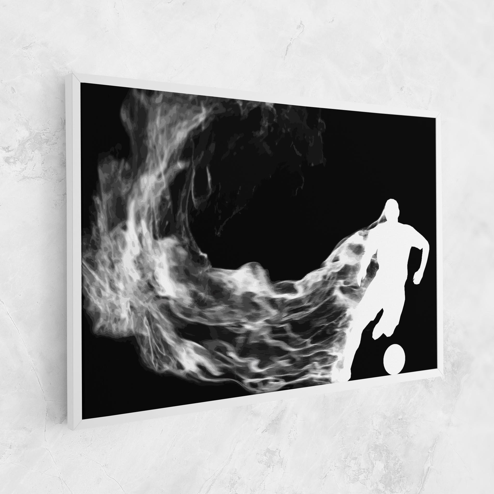 Tablou Canvas Football White Smoke mockup 1