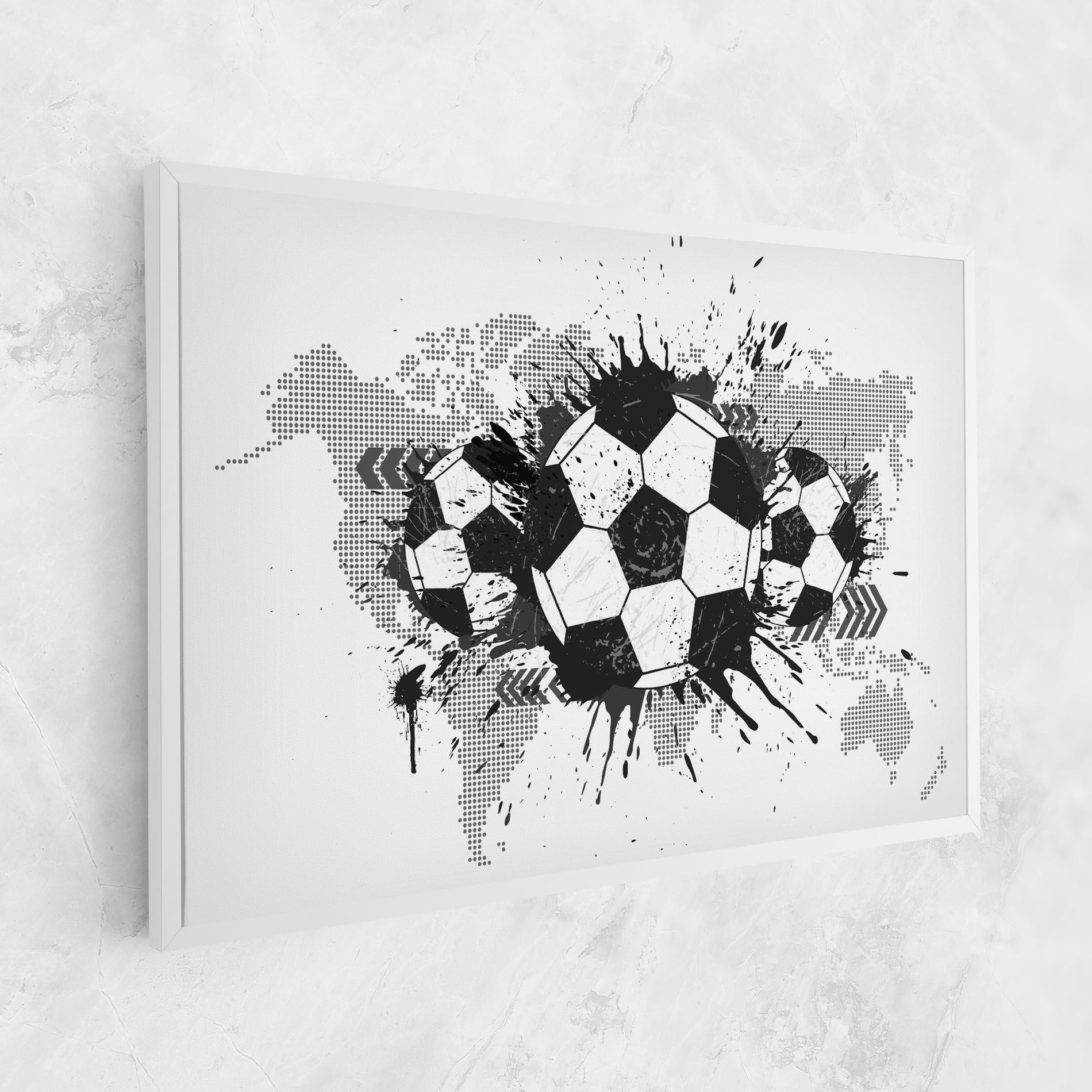 Tablou Canvas Grey Foodball mockup 1