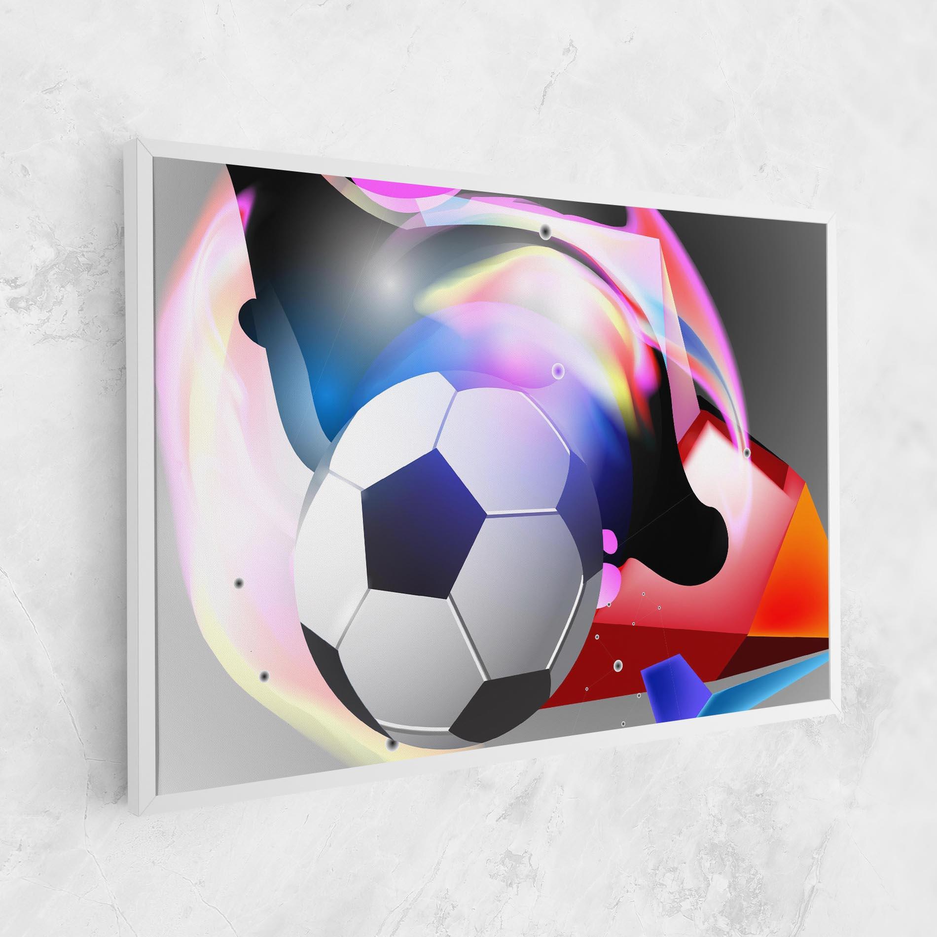 Tablou Canvas Pink Blue Football Art mockup 1