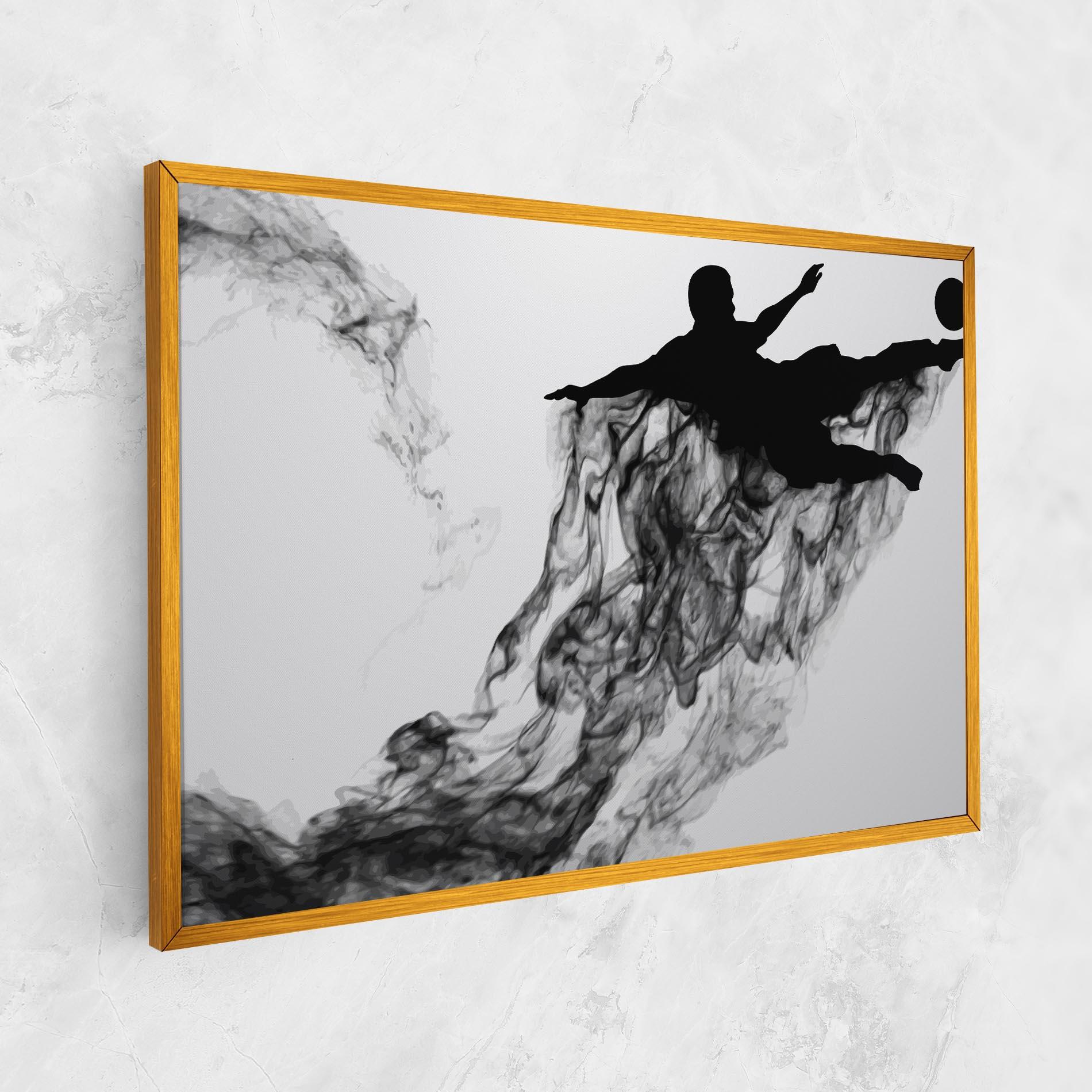 Tablou Canvas Black Smoke Football mockup 1