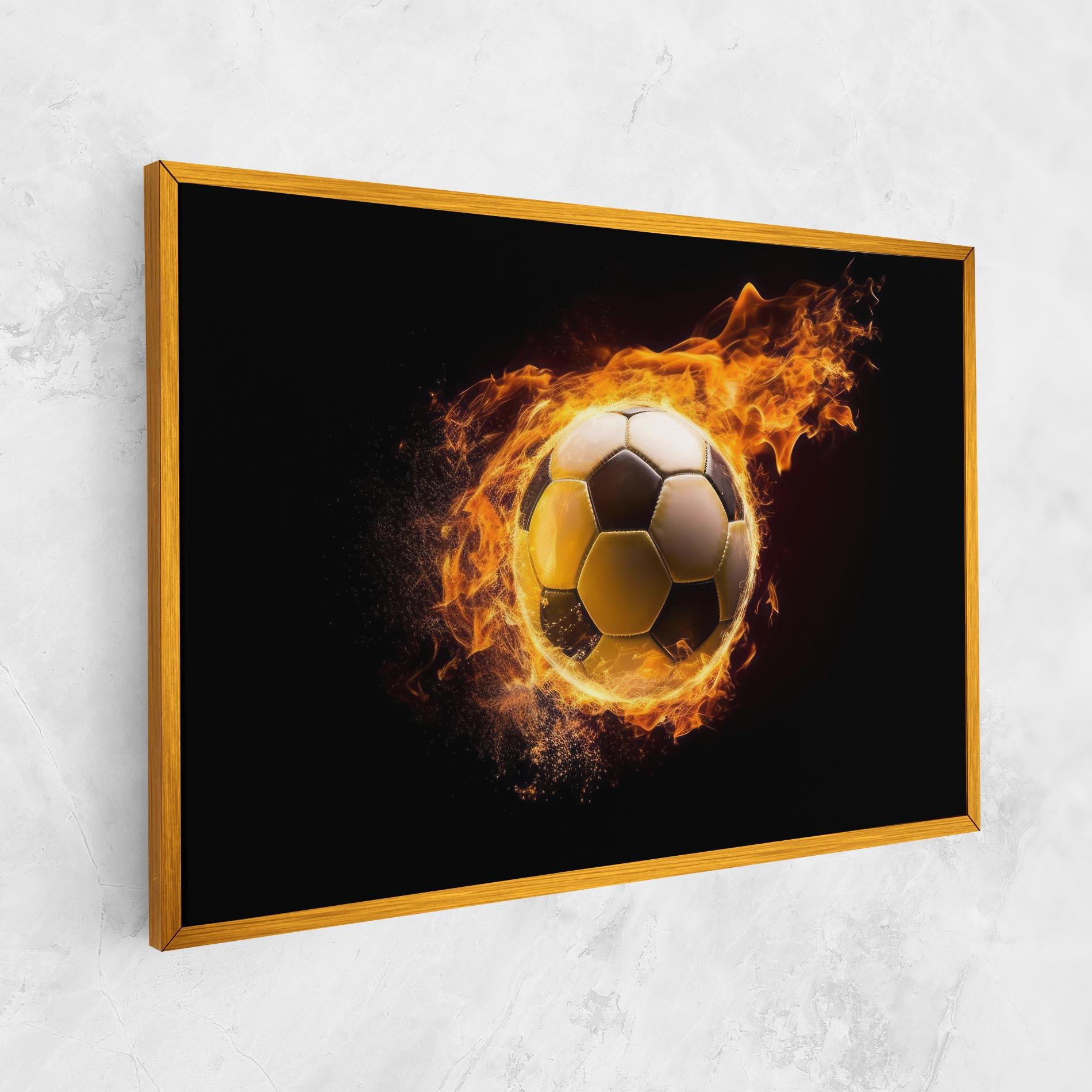 Tablou Canvas Fire Football mockup 1