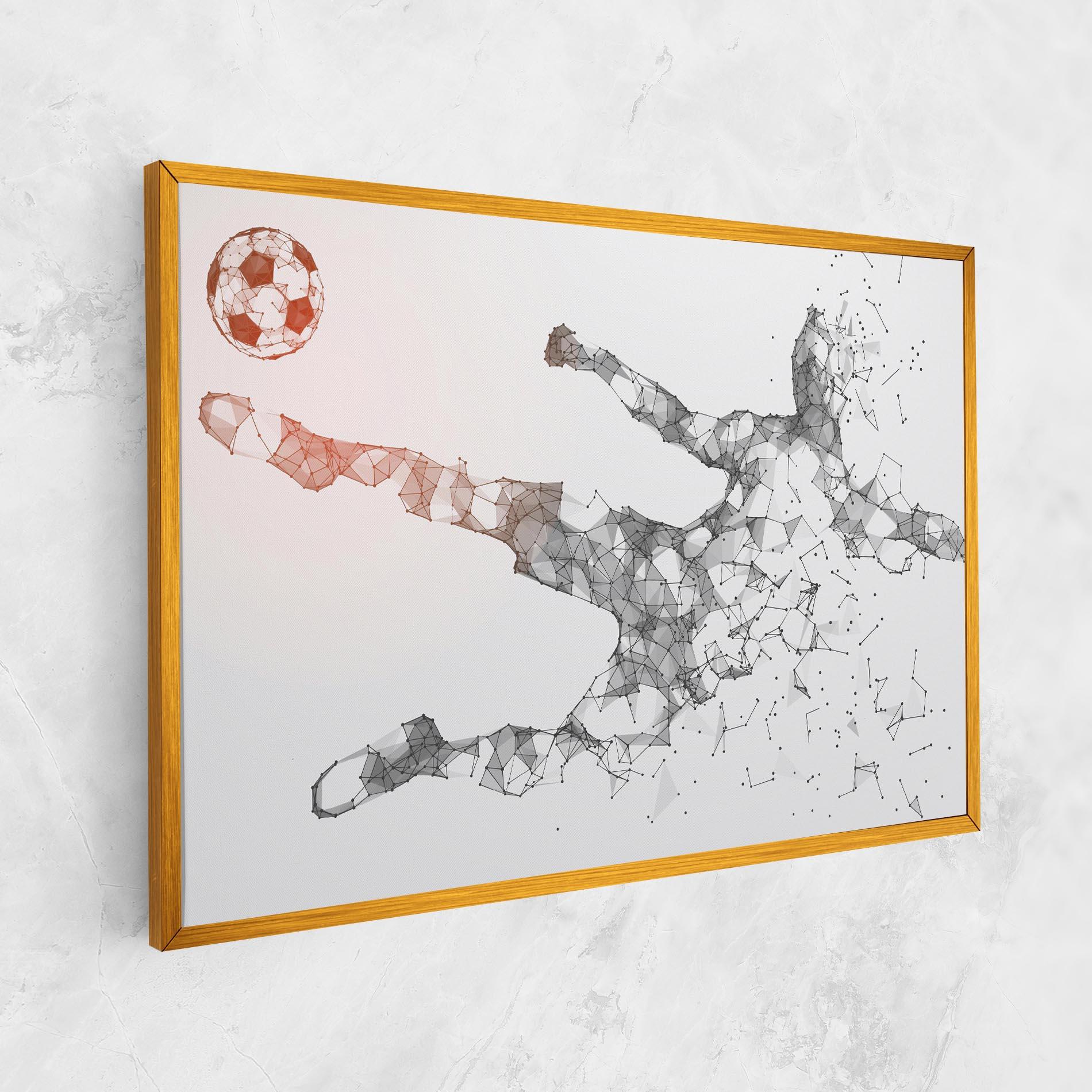 Tablou Canvas Football Orange Ball mockup 1
