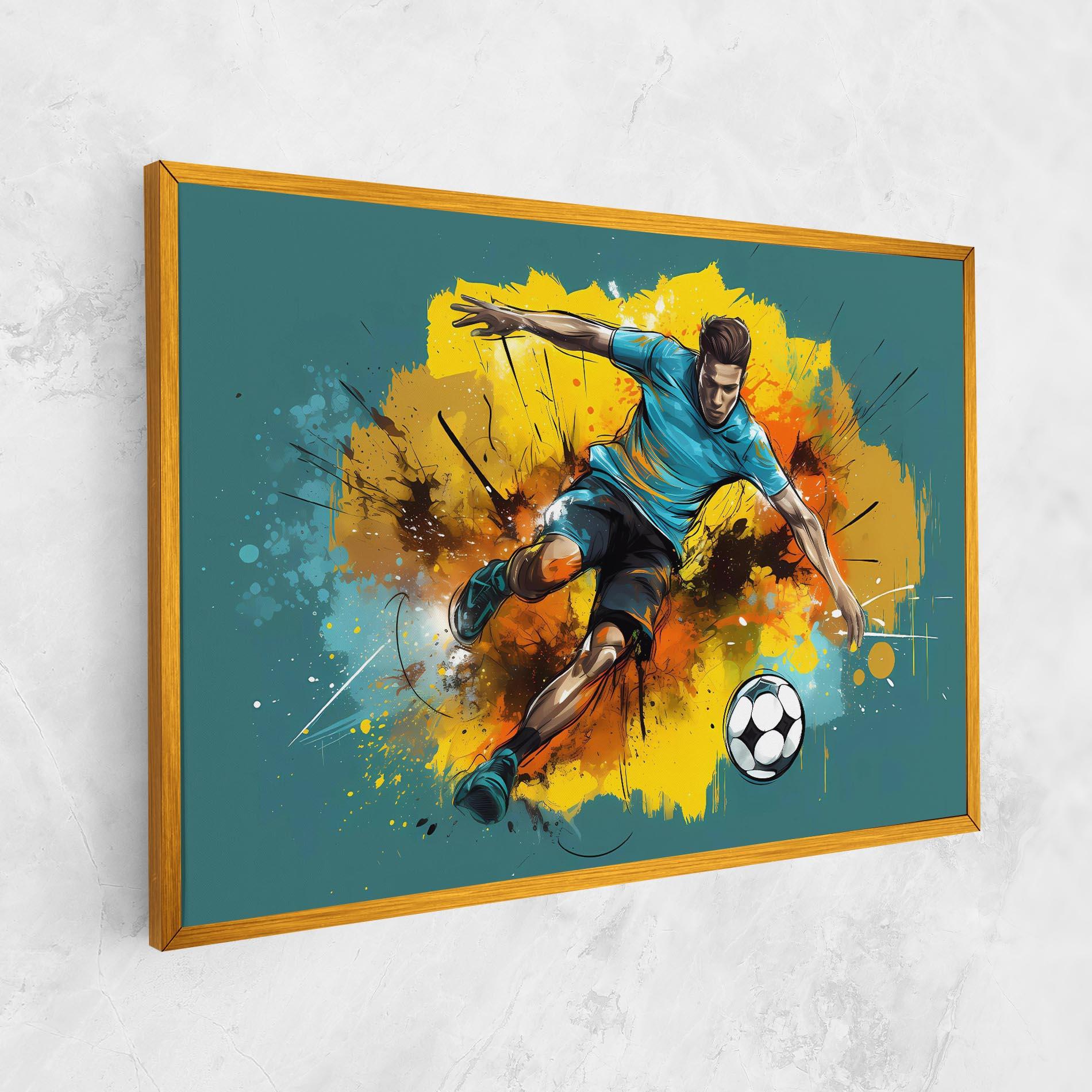 Tablou Canvas Football Player Painting mockup 1