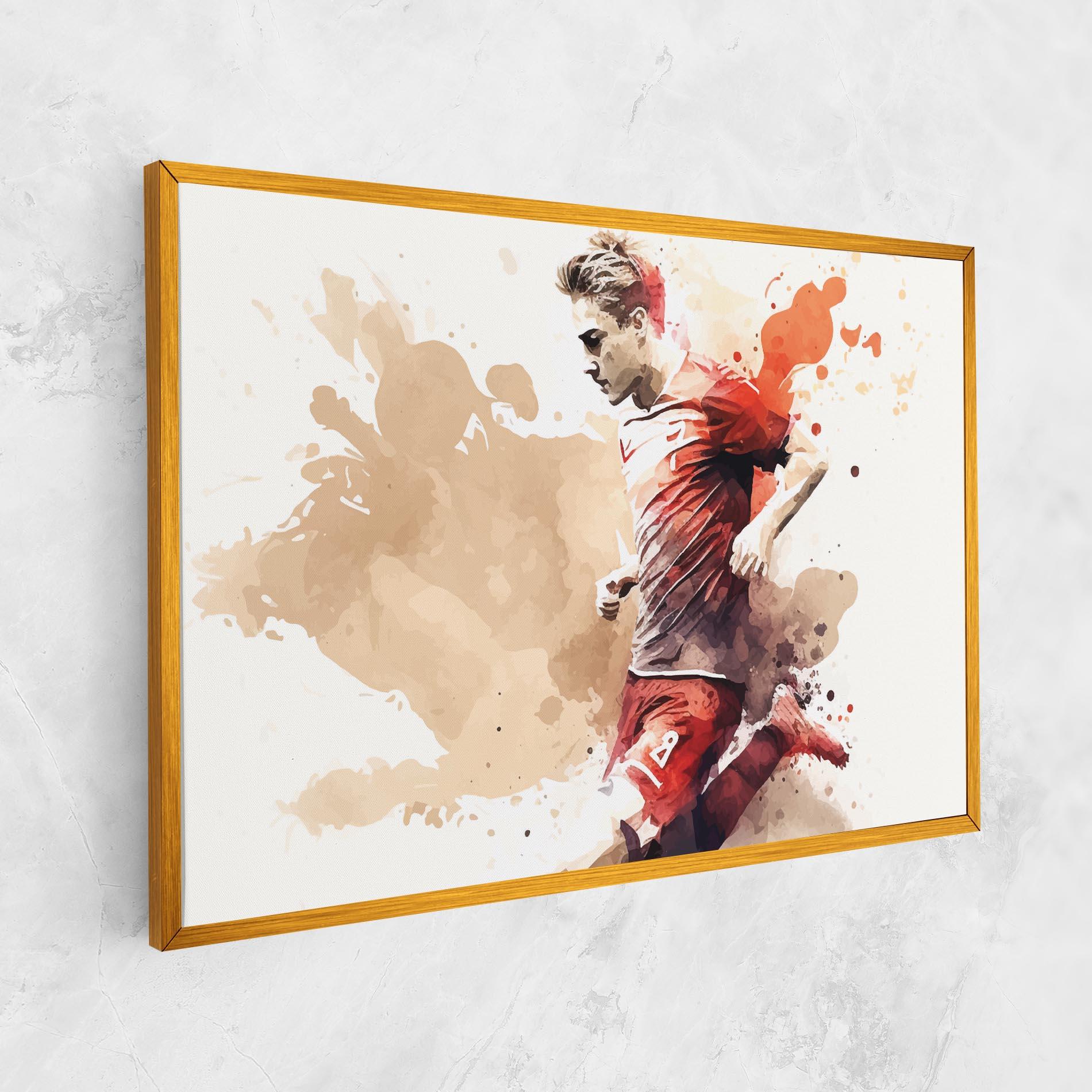 Tablou Canvas Football Red Cream mockup 1