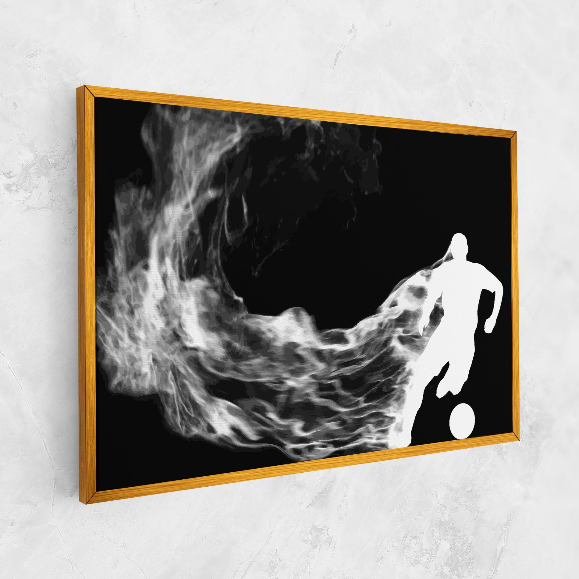 Tablou Canvas Football White Smoke mockup 1