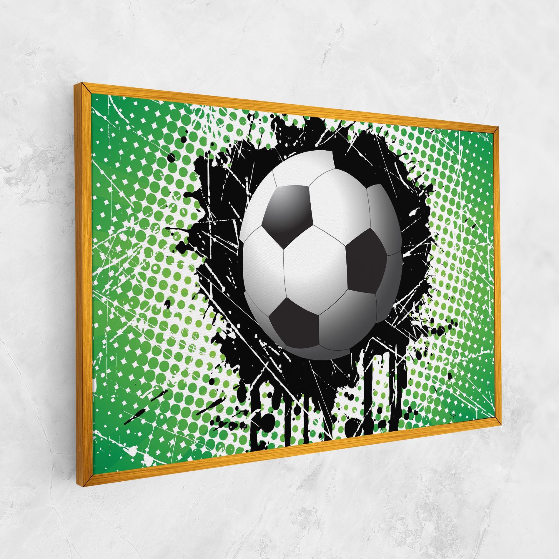 Tablou Canvas Green Black Football mockup 1