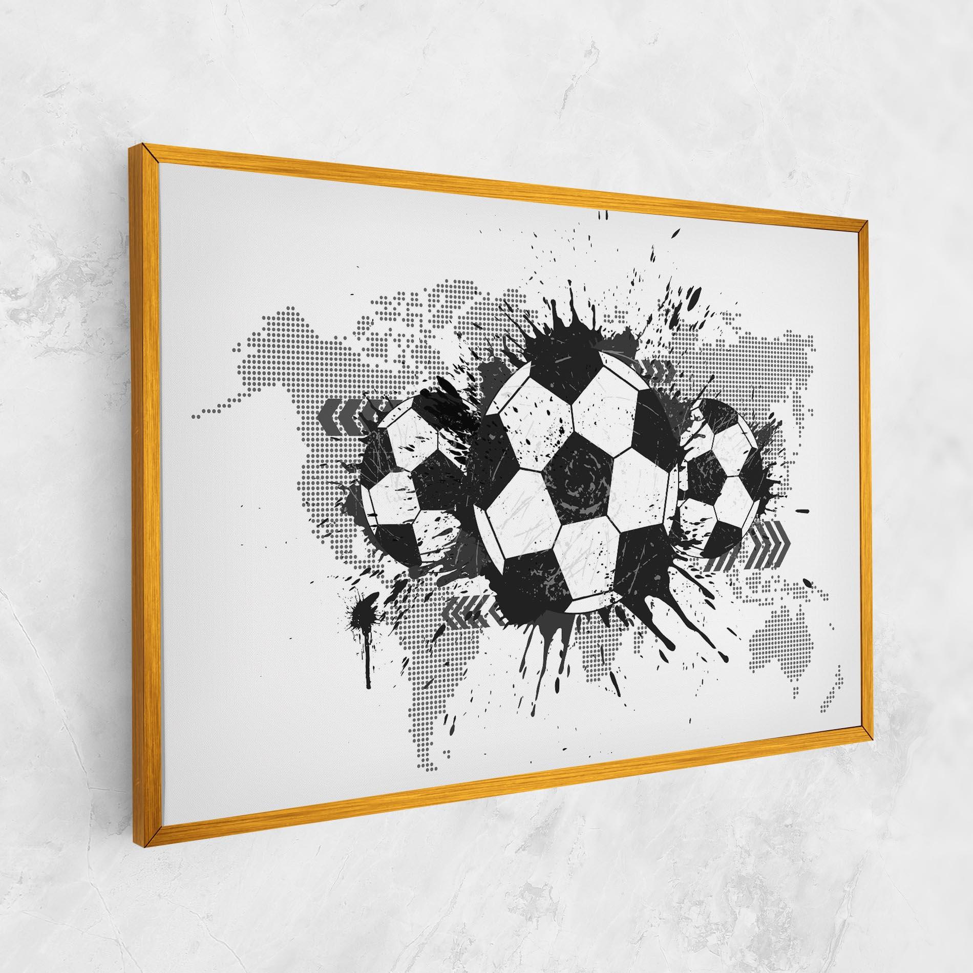 Tablou Canvas Grey Foodball mockup 1