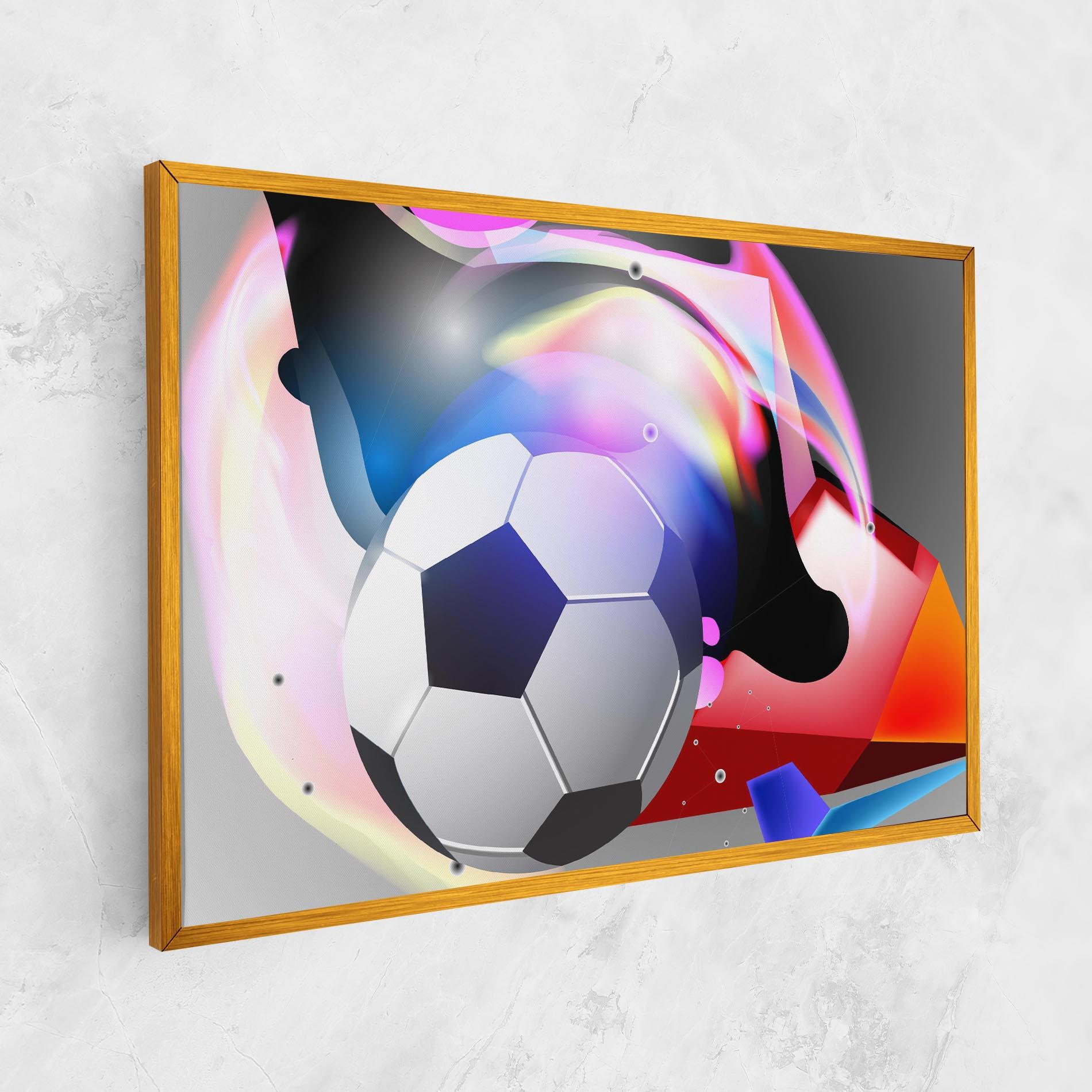 Tablou Canvas Pink Blue Football Art mockup 1