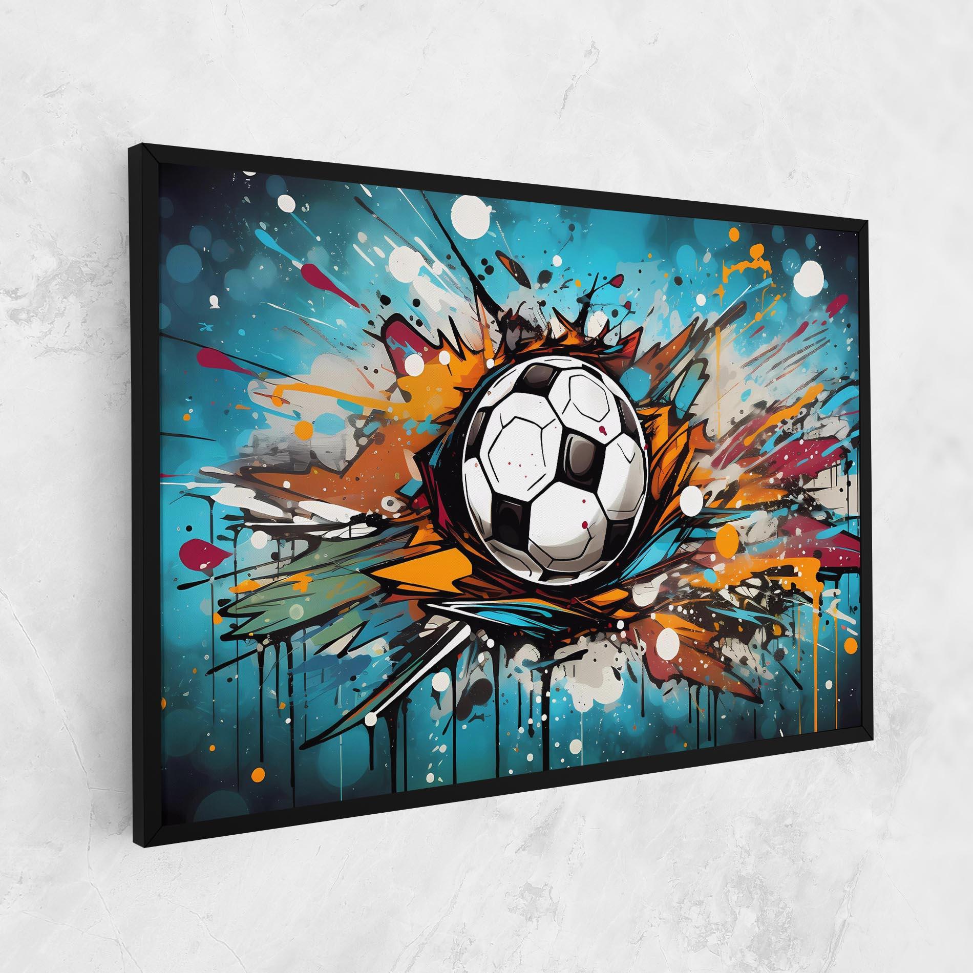 Tablou Canvas Football Graffiti Style mockup 1