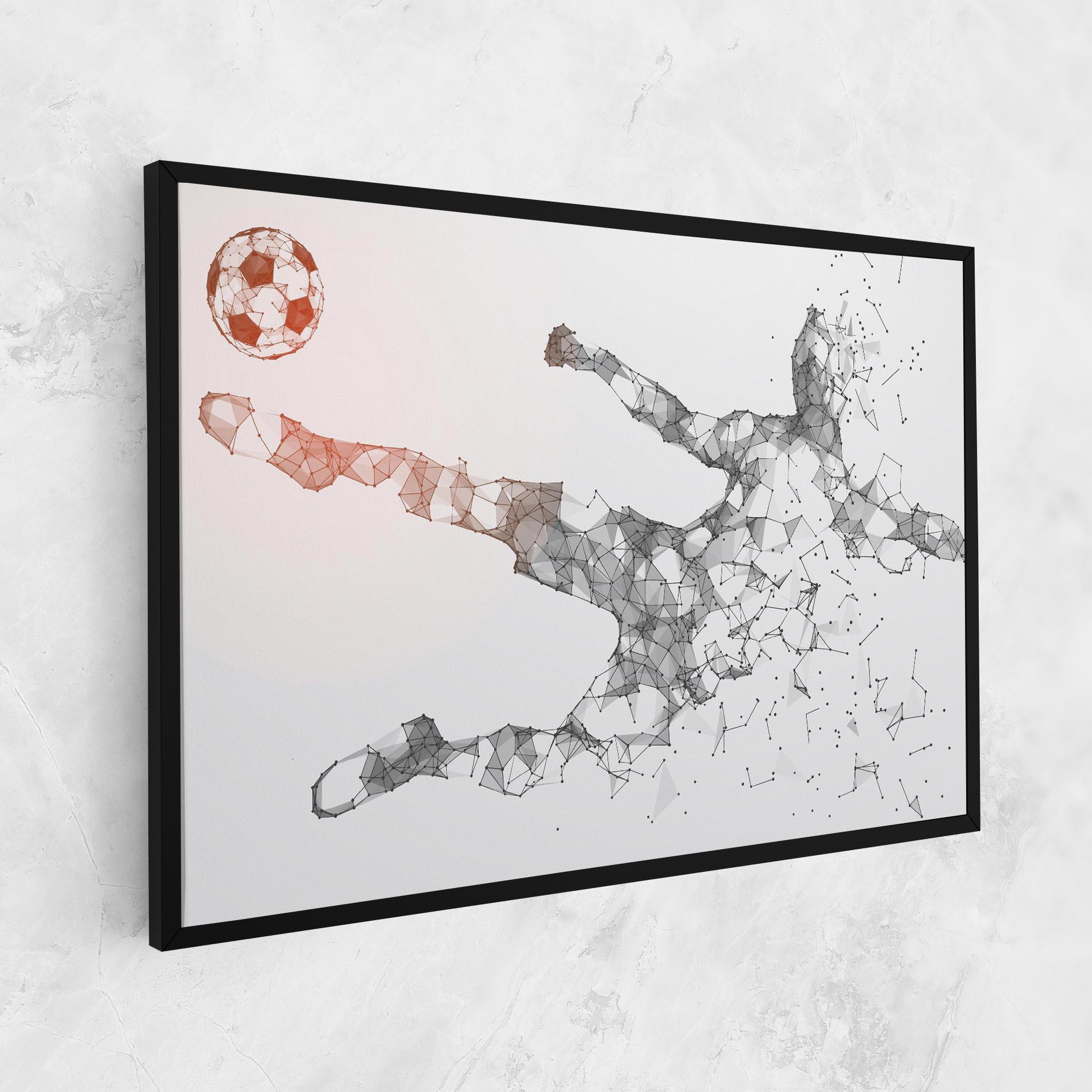 Tablou Canvas Football Orange Ball mockup 1