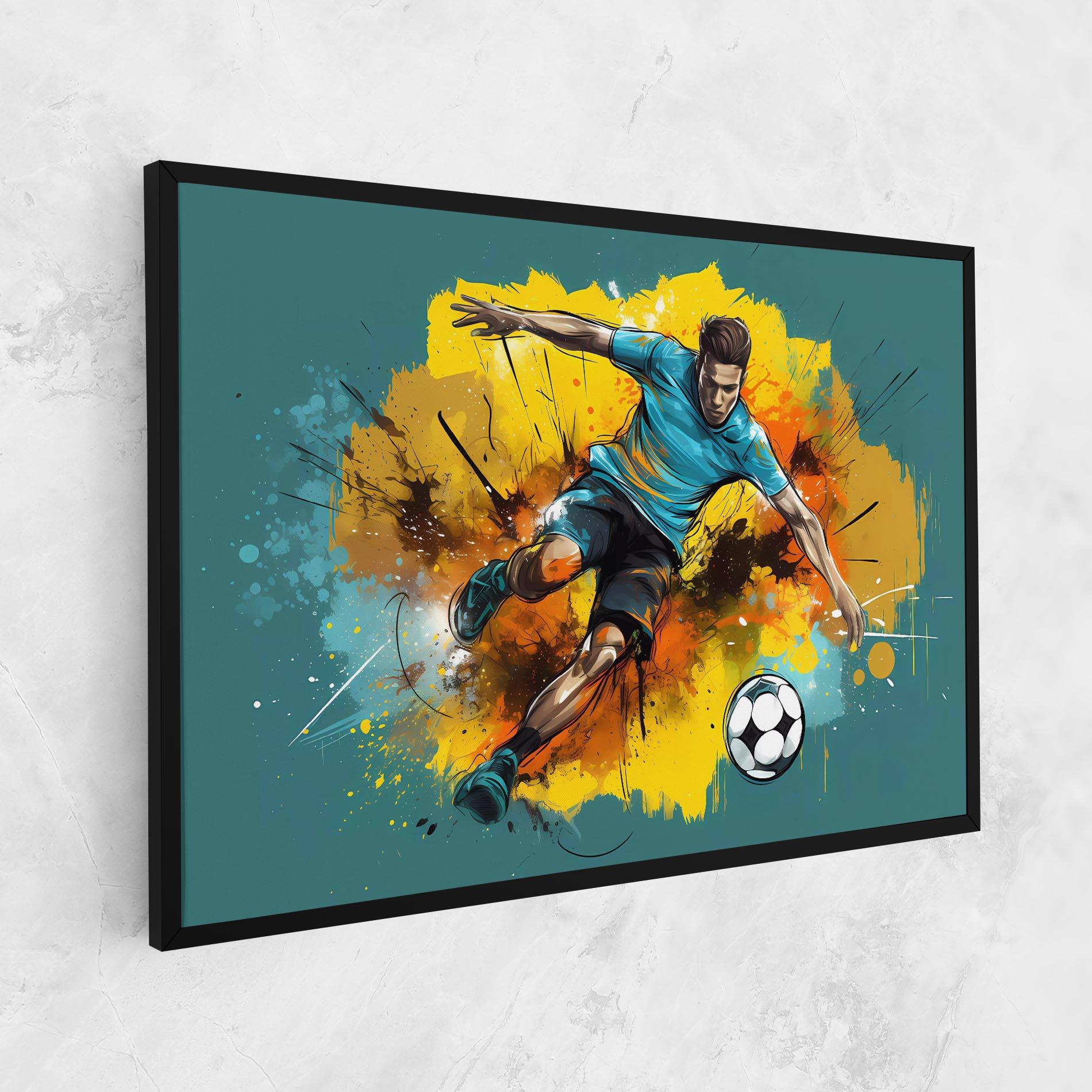 Tablou Canvas Football Player Painting mockup 1