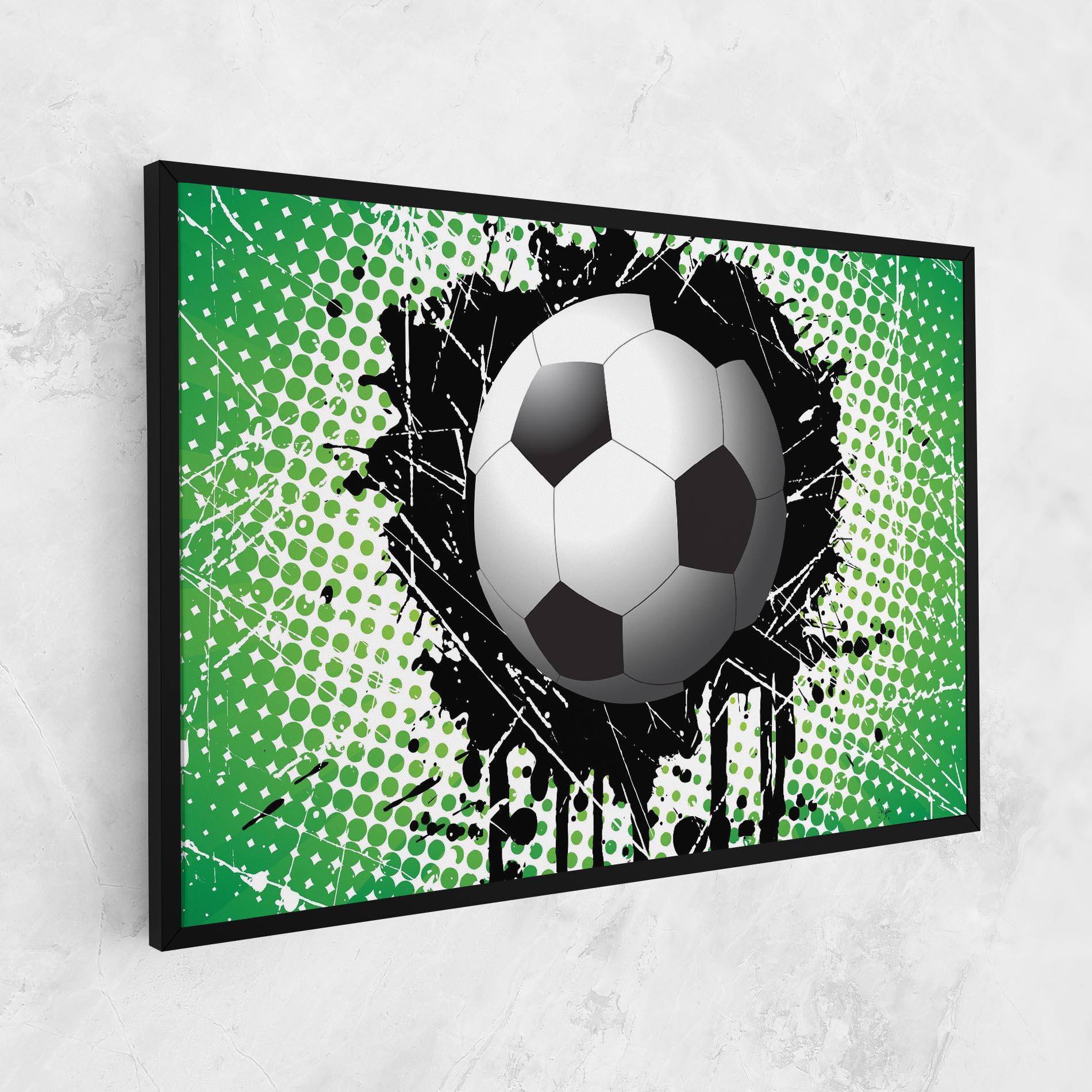 Tablou Canvas Green Black Football mockup 1