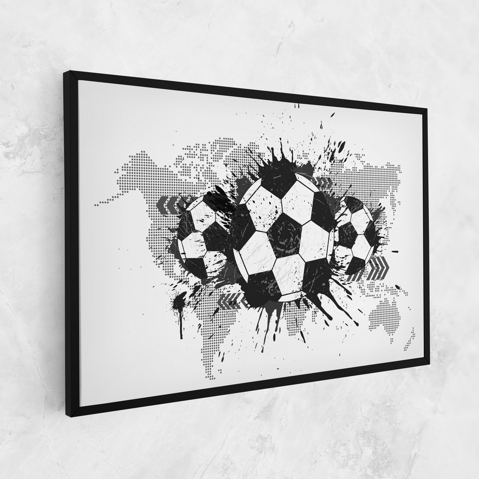 Tablou Canvas Grey Foodball mockup 1