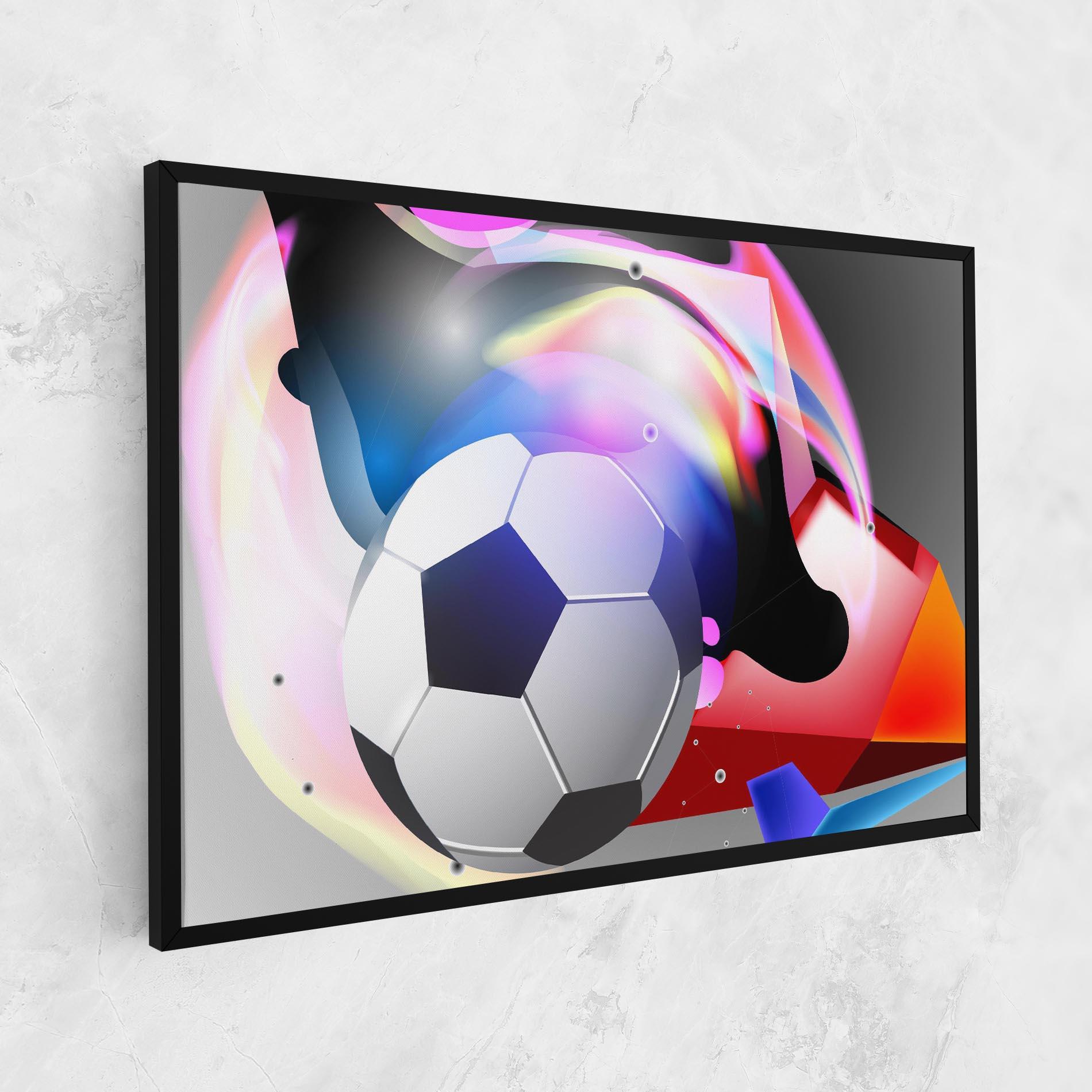Tablou Canvas Pink Blue Football Art mockup 1