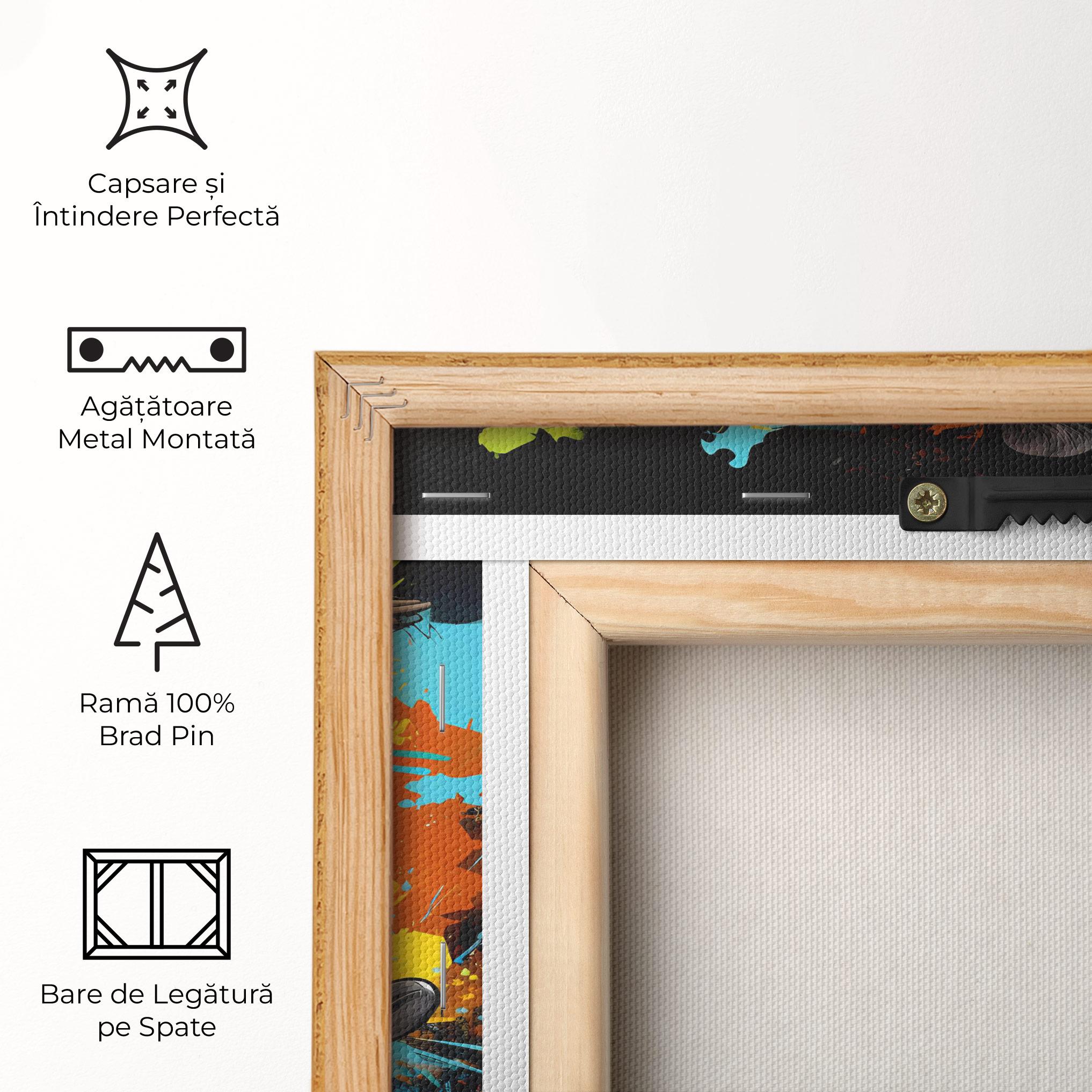 Tablou Canvas Green Paint Football Player mockup 5