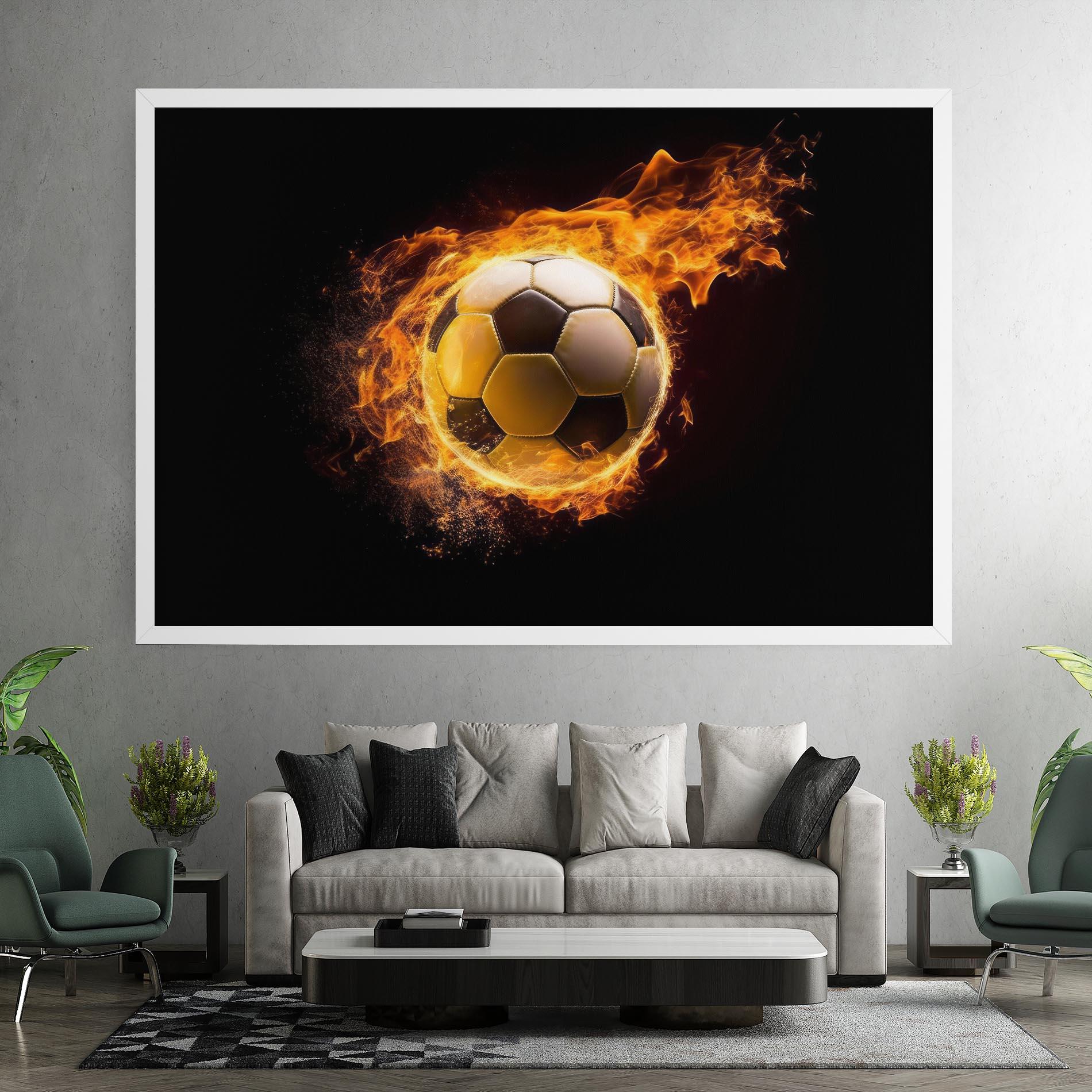 Tablou Canvas Fire Football mockup 7