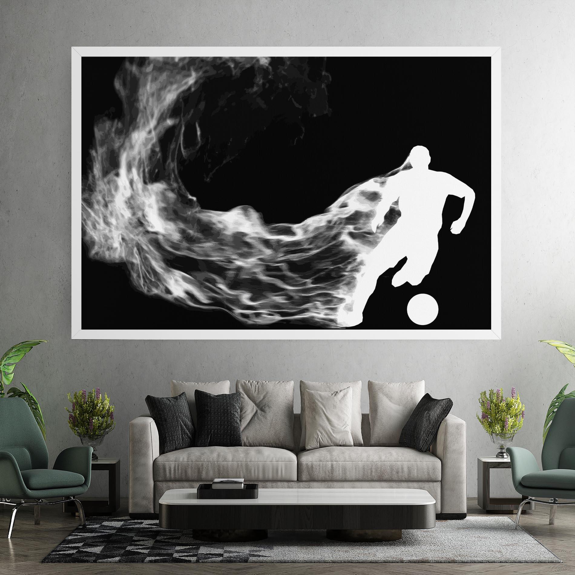 Tablou Canvas Football White Smoke mockup 7