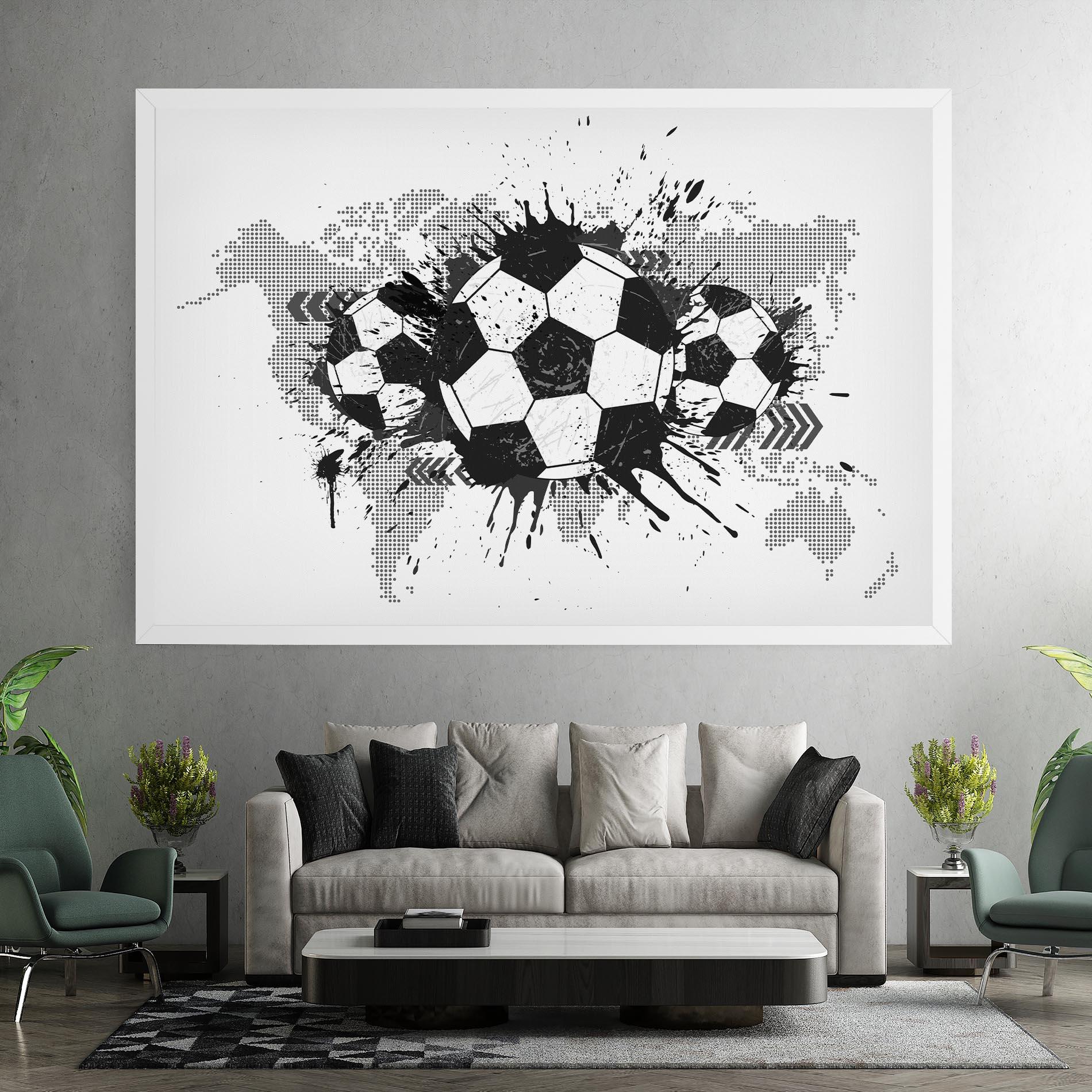 Tablou Canvas Grey Foodball mockup 7