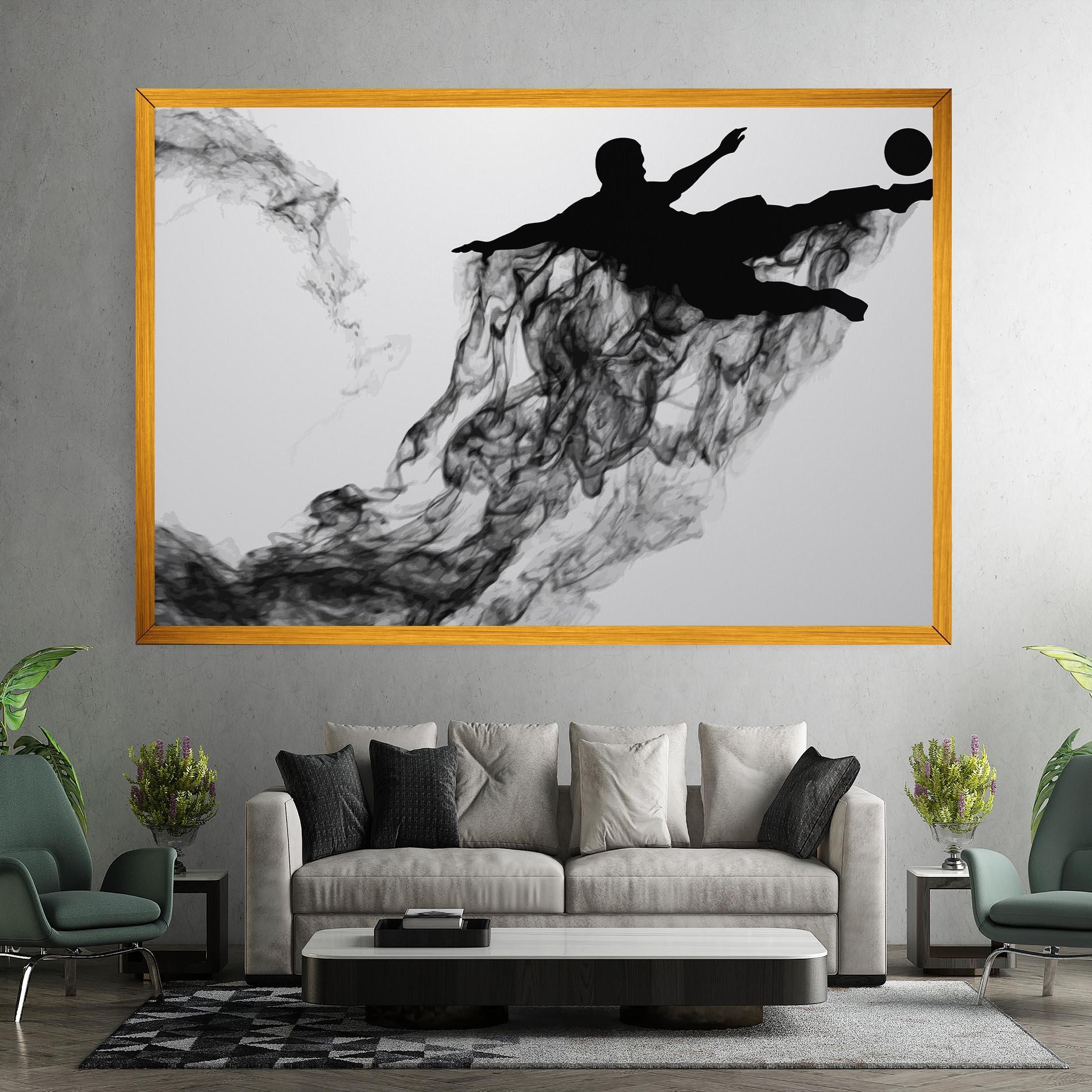 Tablou Canvas Black Smoke Football mockup 7