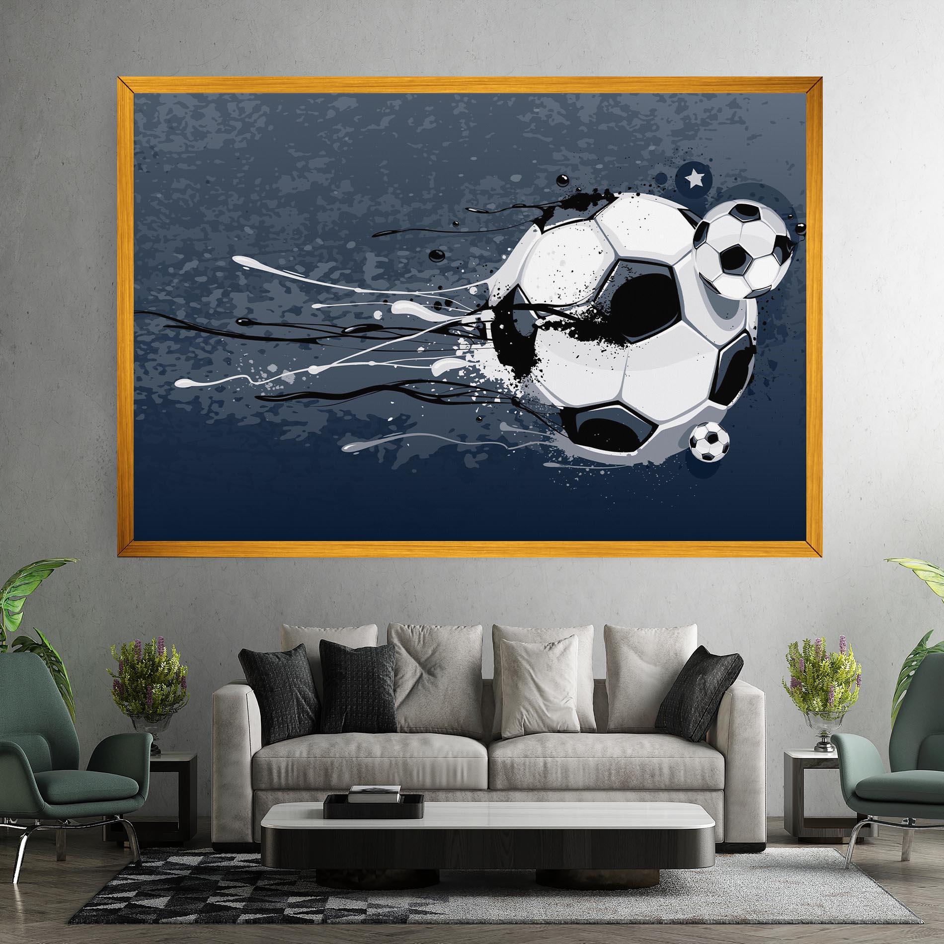 Tablou Canvas Blue Football mockup 7