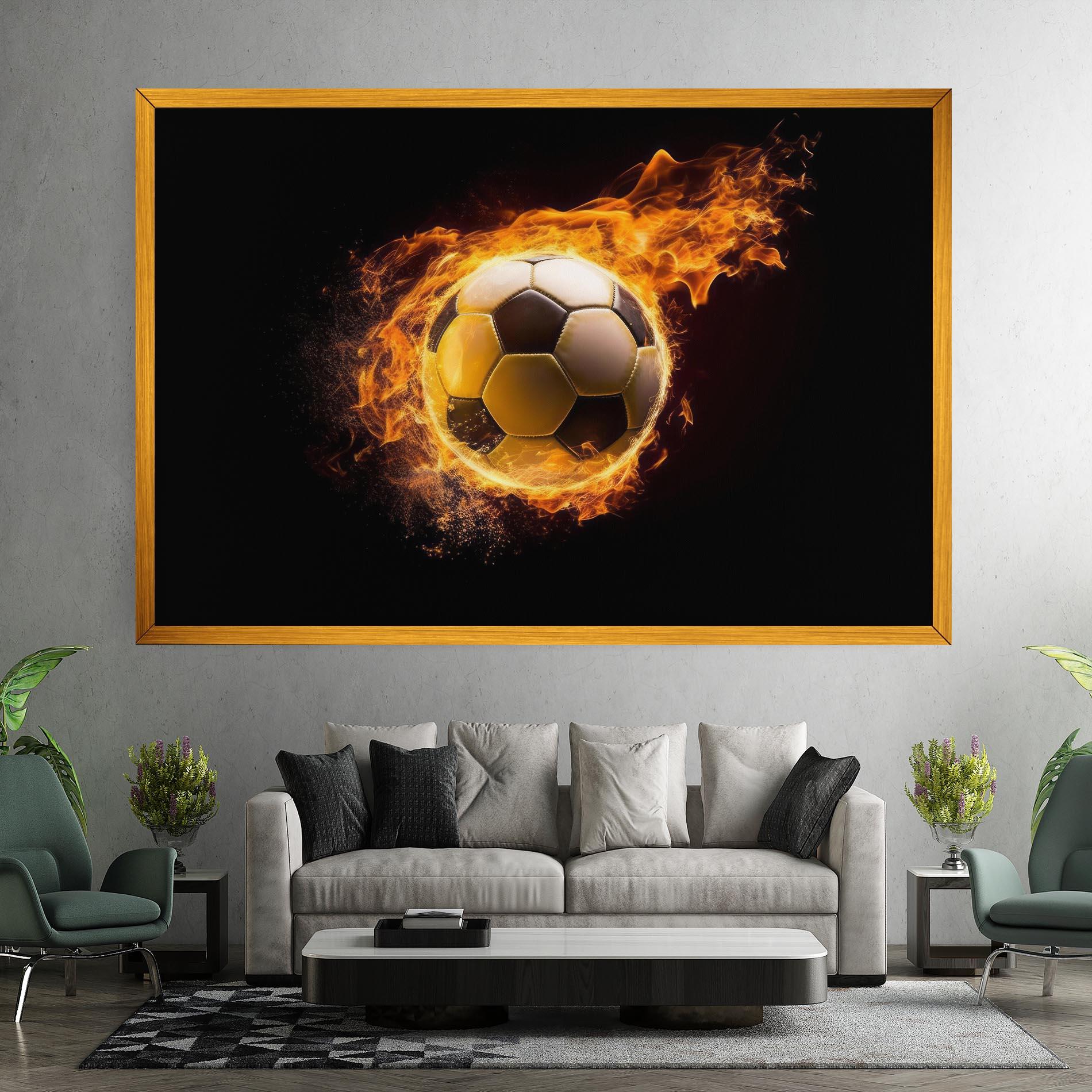 Tablou Canvas Fire Football mockup 7