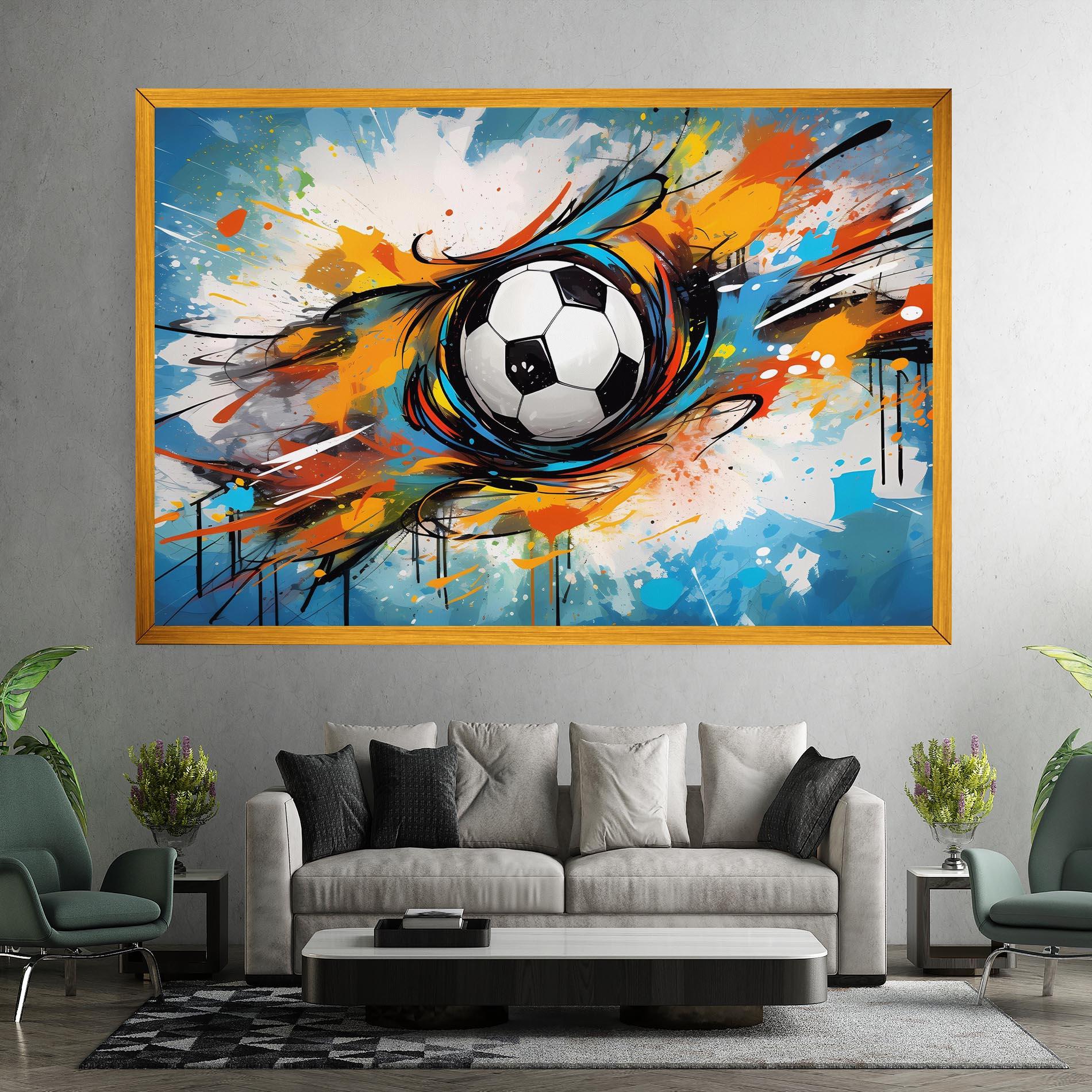 Tablou Canvas Football Flight Graffiti mockup 7