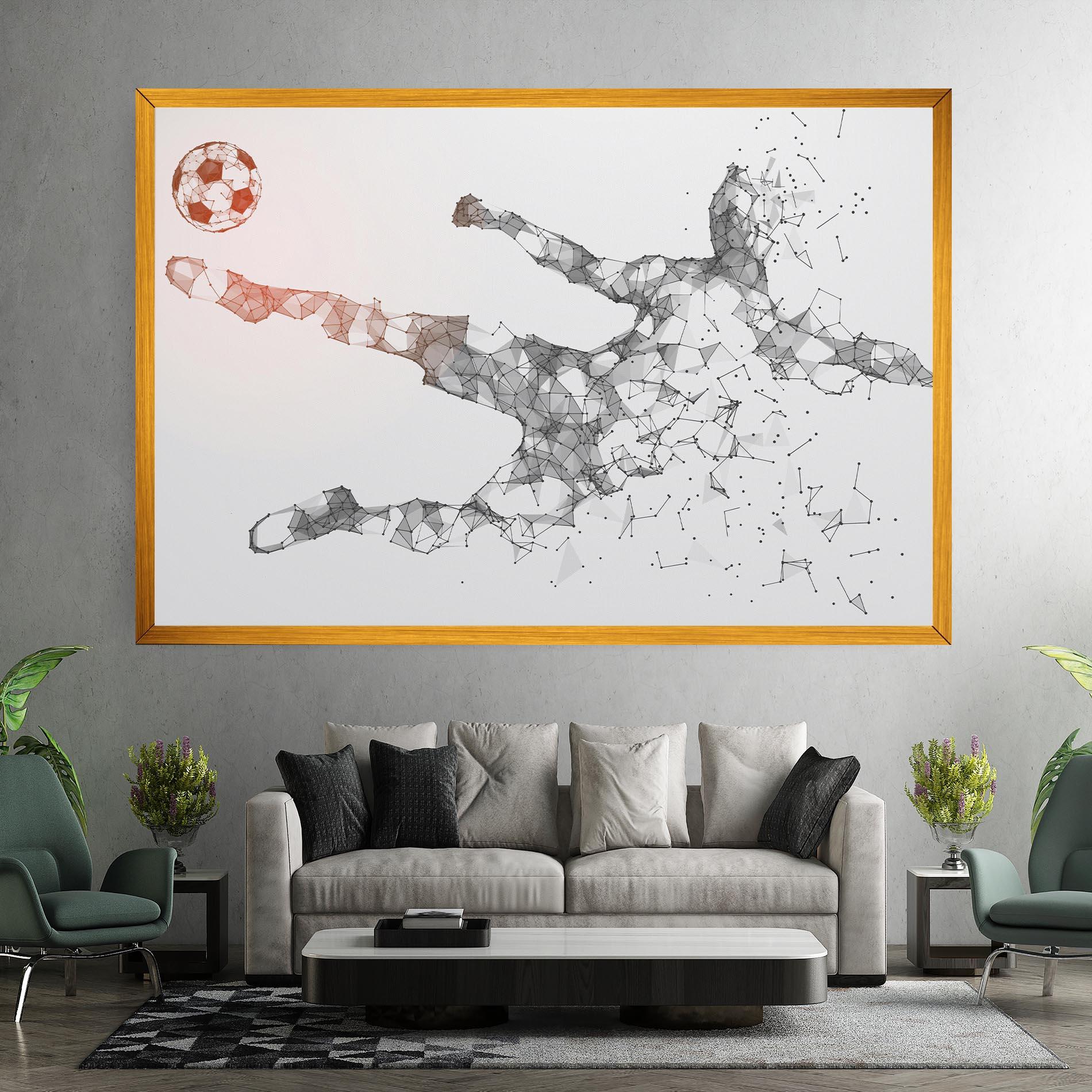 Tablou Canvas Football Orange Ball mockup 7