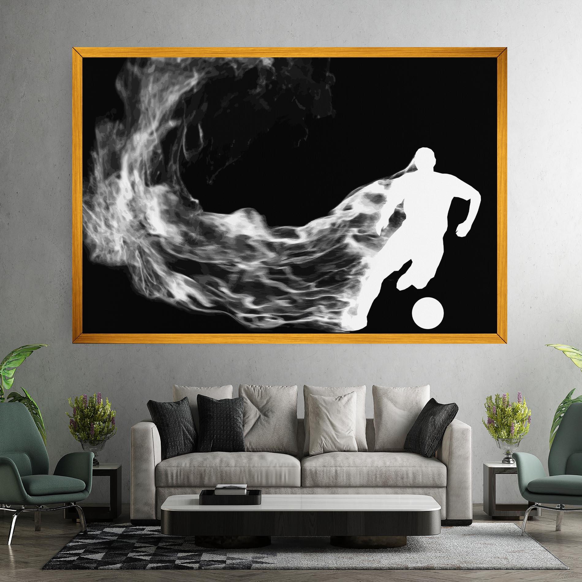 Tablou Canvas Football White Smoke mockup 7