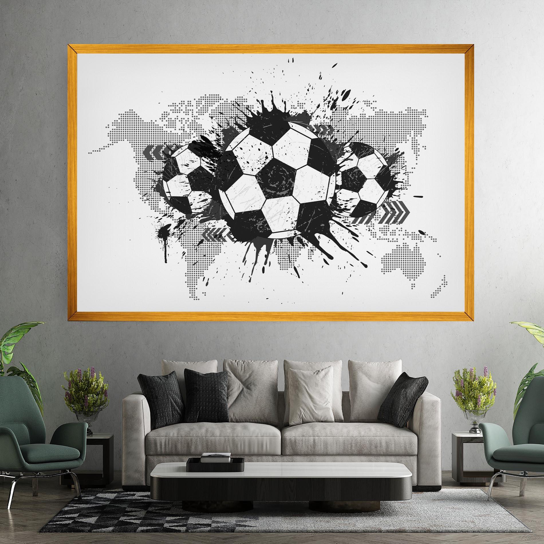 Tablou Canvas Grey Foodball mockup 7