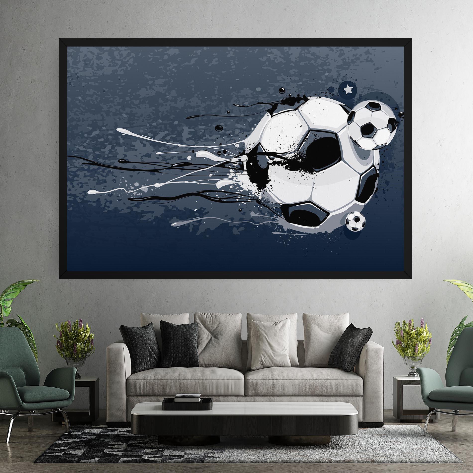 Tablou Canvas Blue Football mockup 7