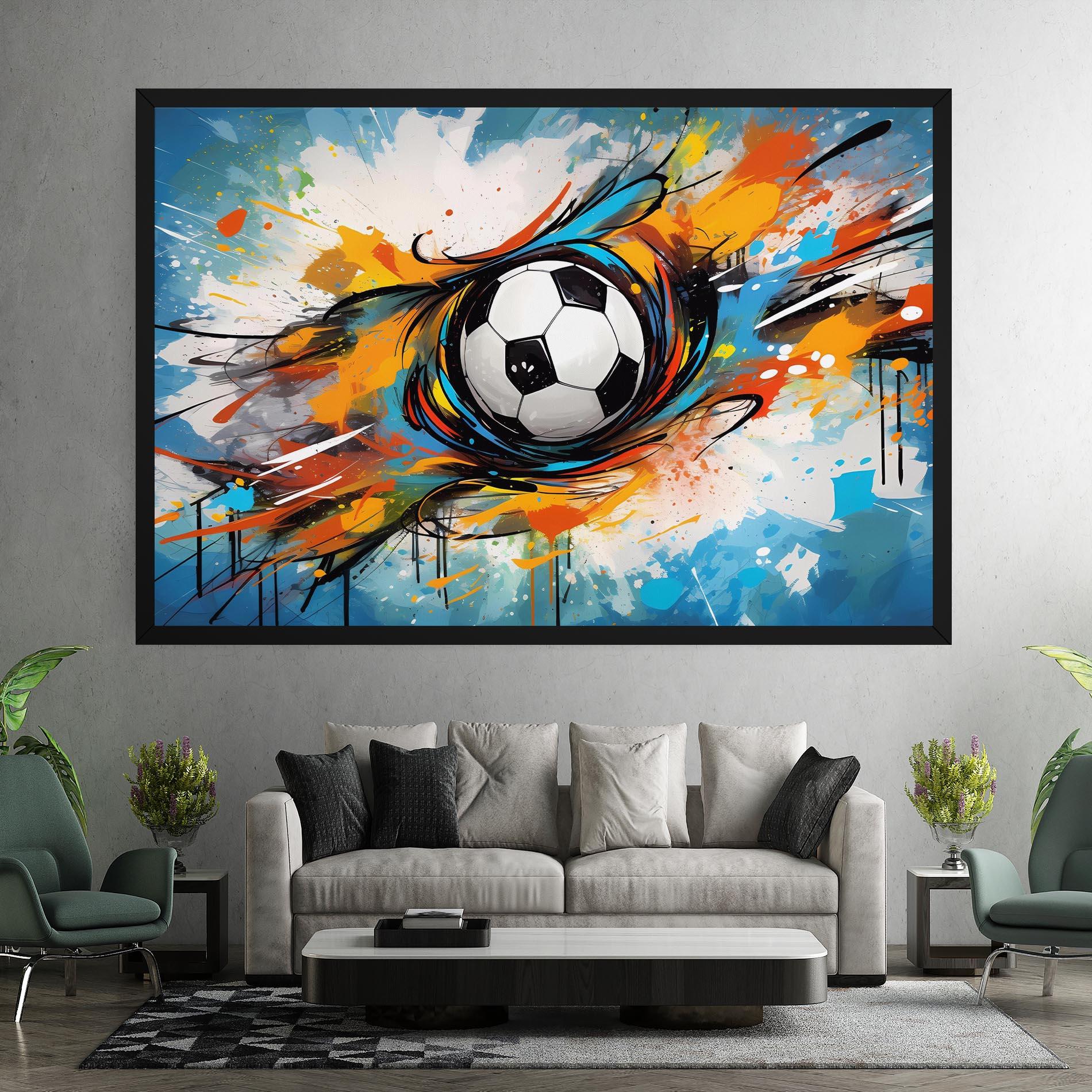 Tablou Canvas Football Flight Graffiti mockup 7