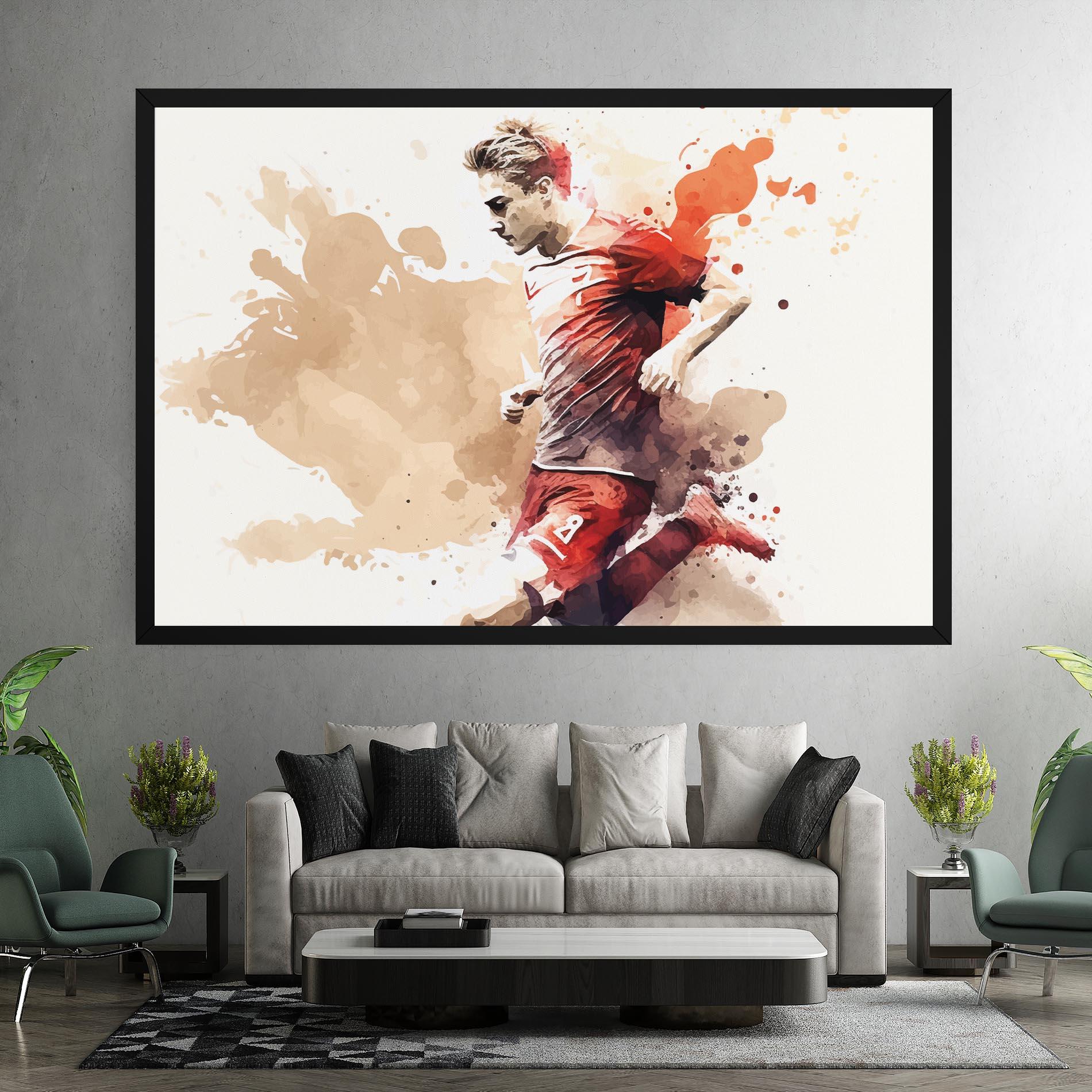 Tablou Canvas Football Red Cream mockup 7