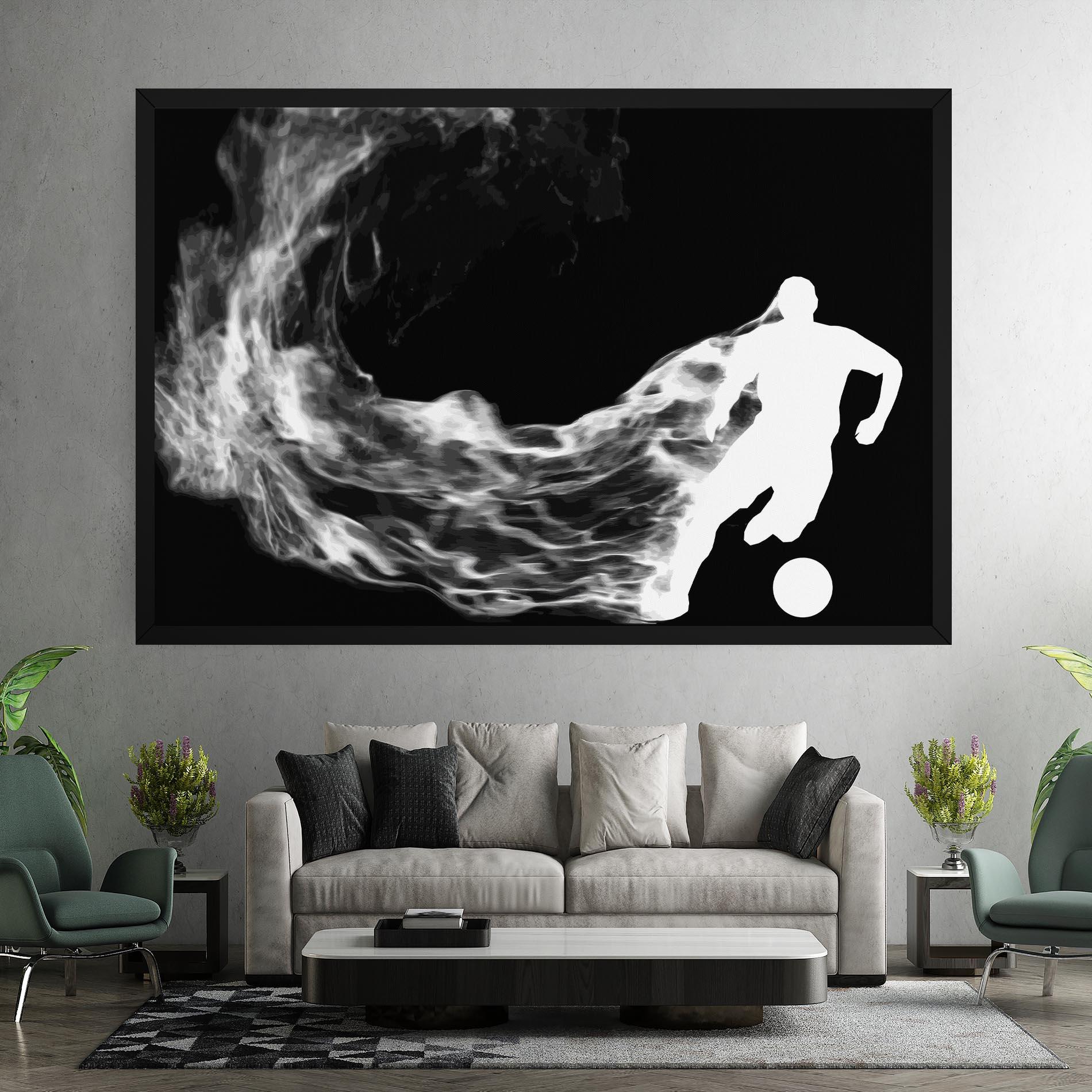 Tablou Canvas Football White Smoke mockup 7