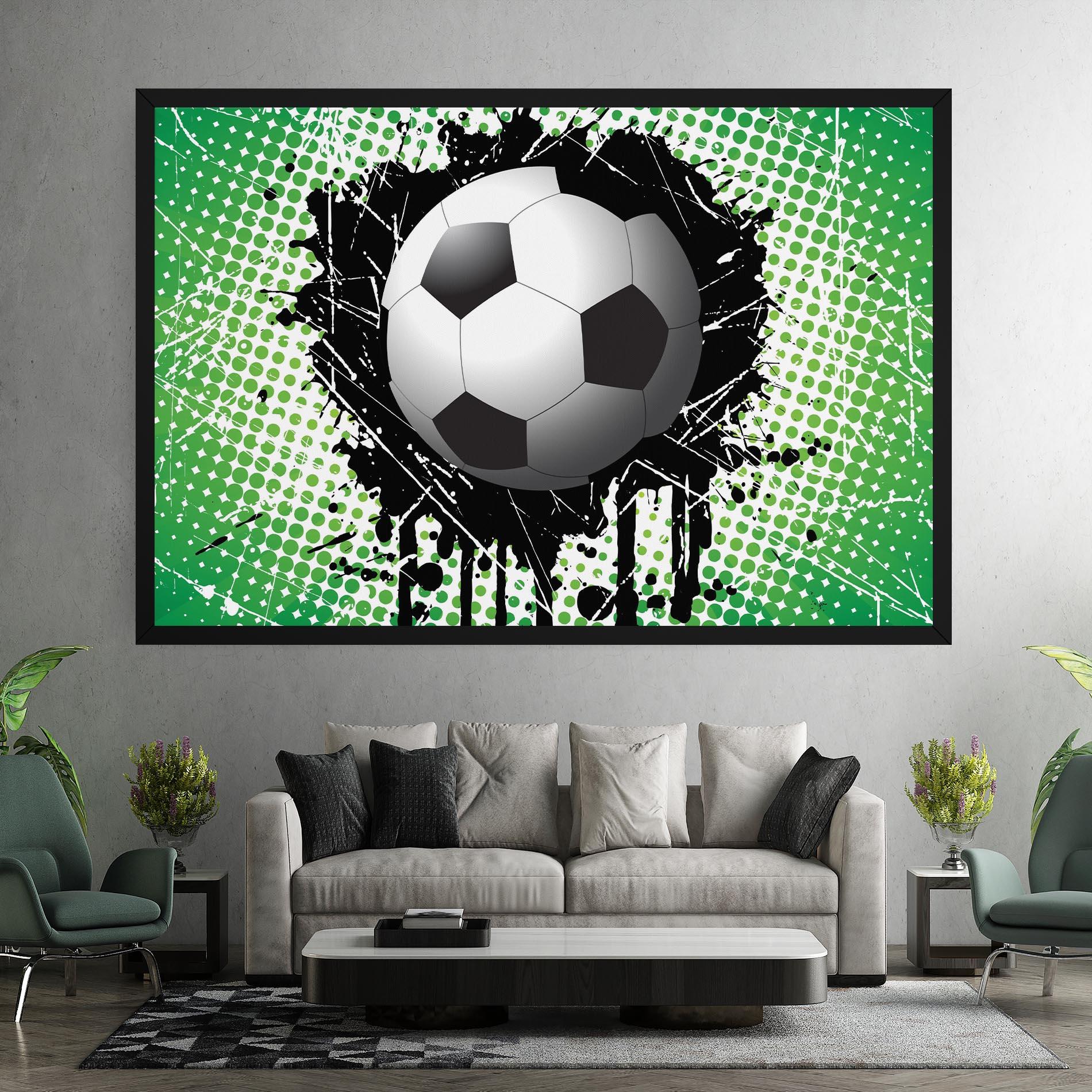 Tablou Canvas Green Black Football mockup 7
