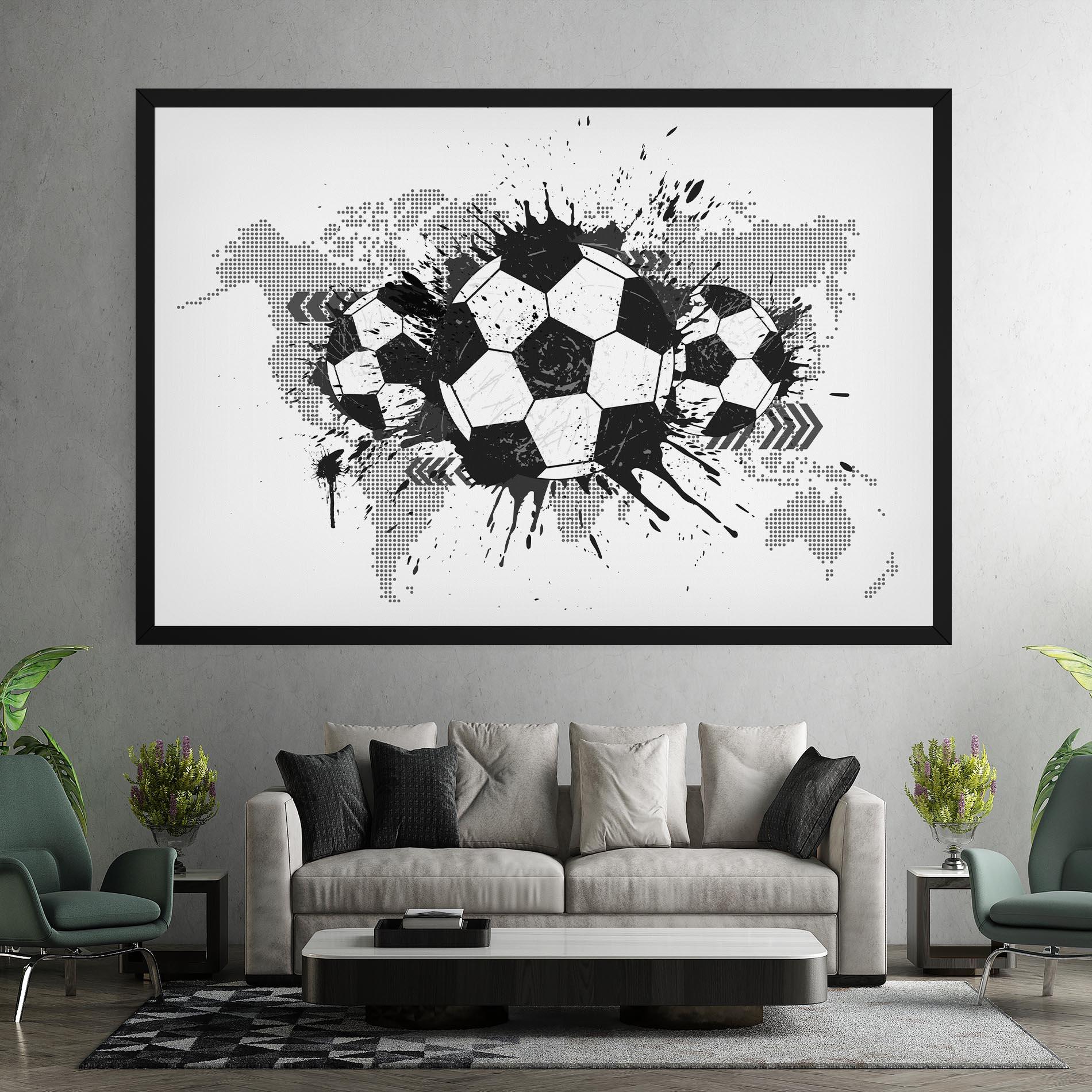 Tablou Canvas Grey Foodball mockup 7