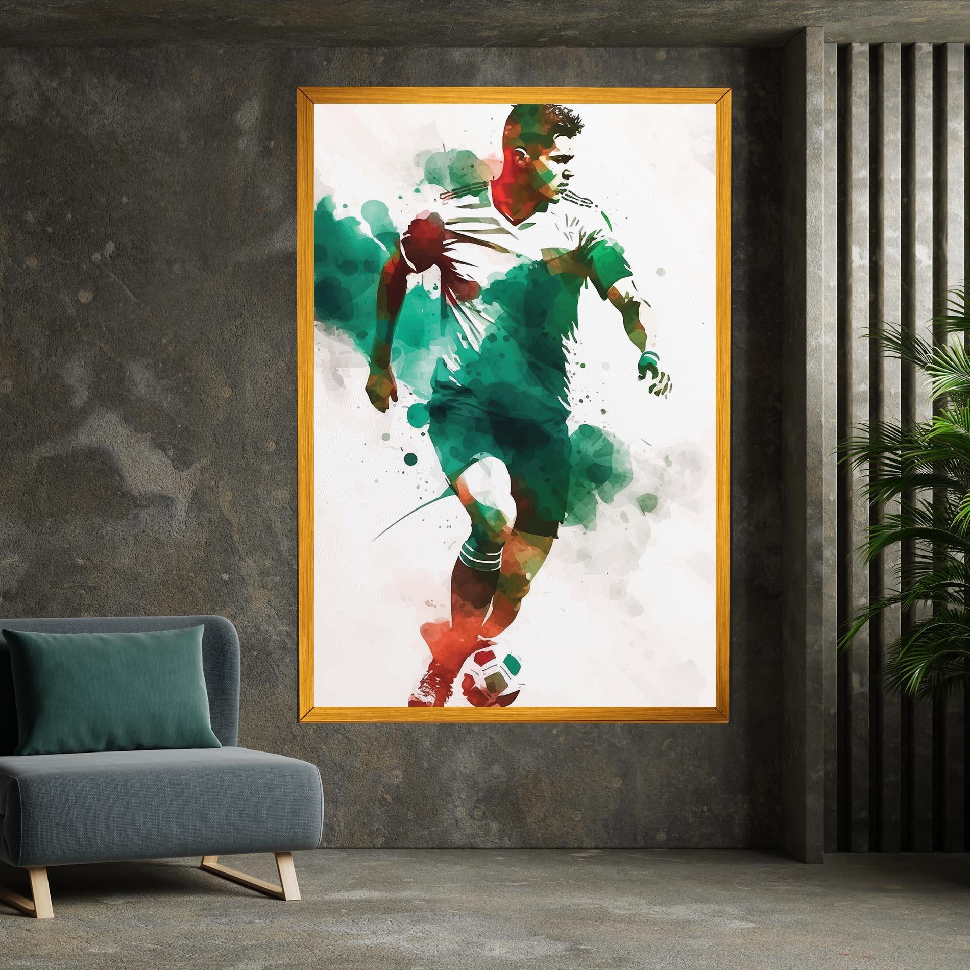 Tablou Canvas Green Football mockup 7