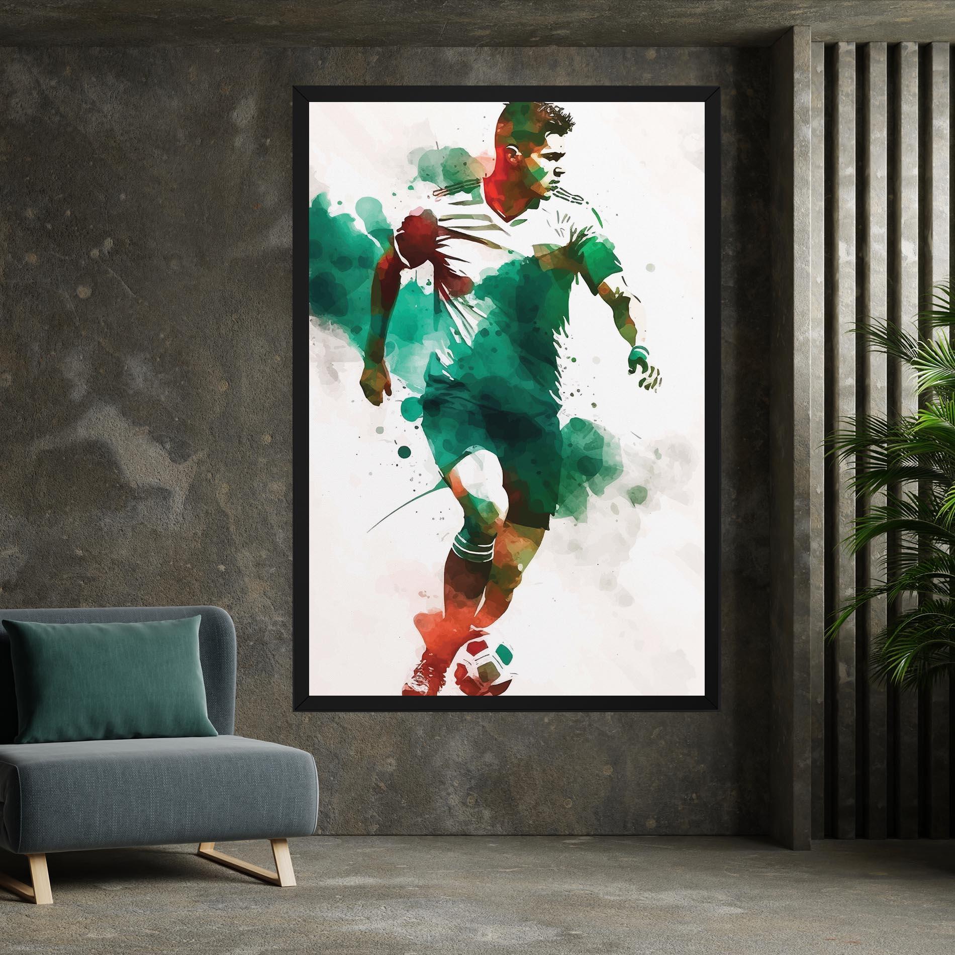 Tablou Canvas Green Football mockup 7