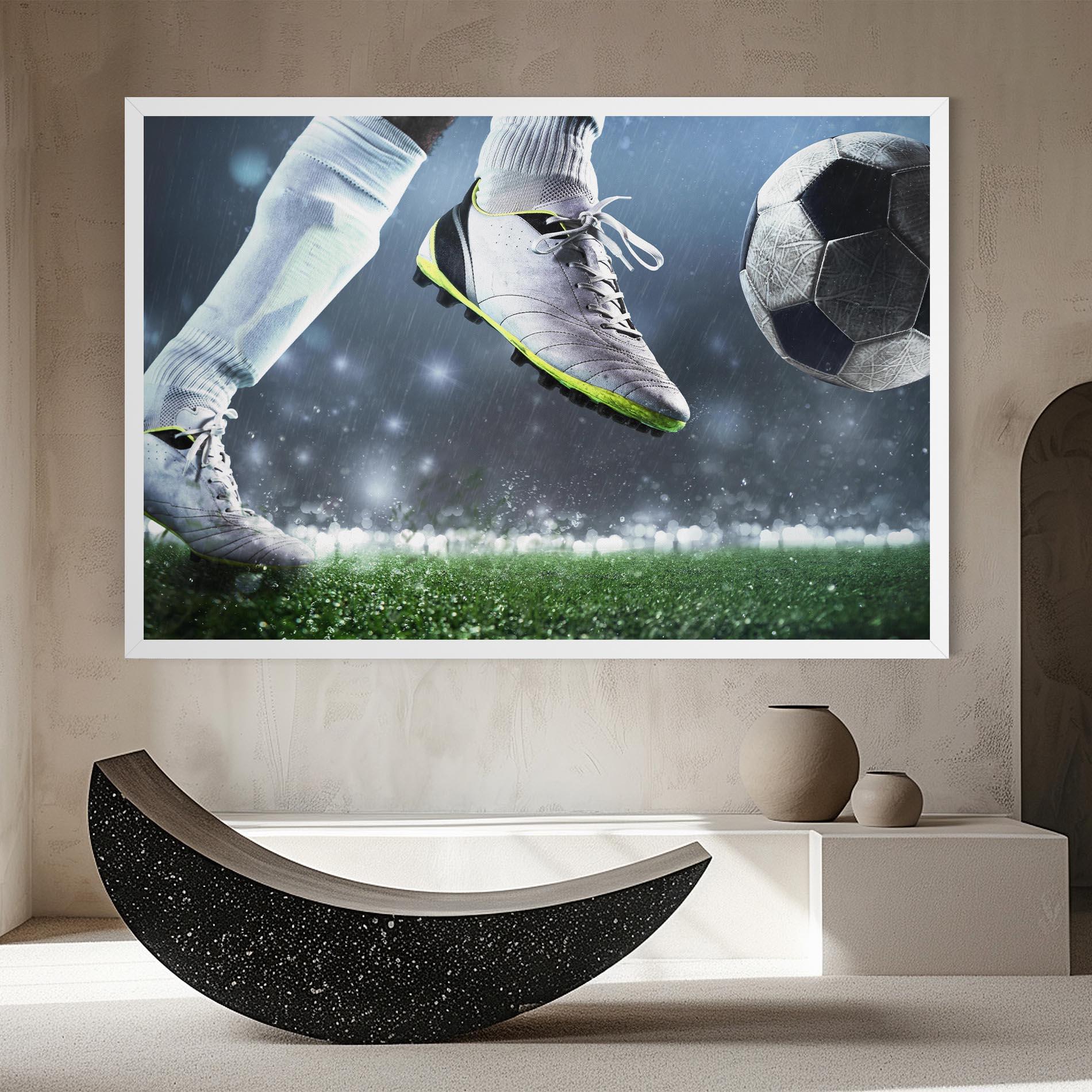 Tablou Canvas Close Up Football Scene mockup 8
