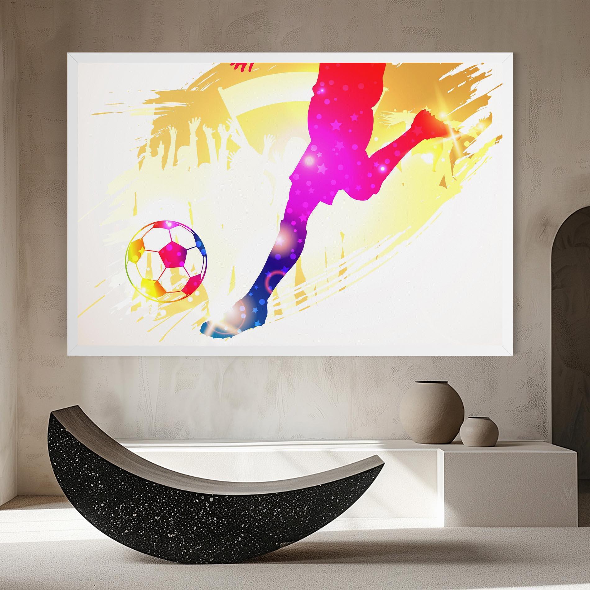 Tablou Canvas Football Gold Art mockup 8