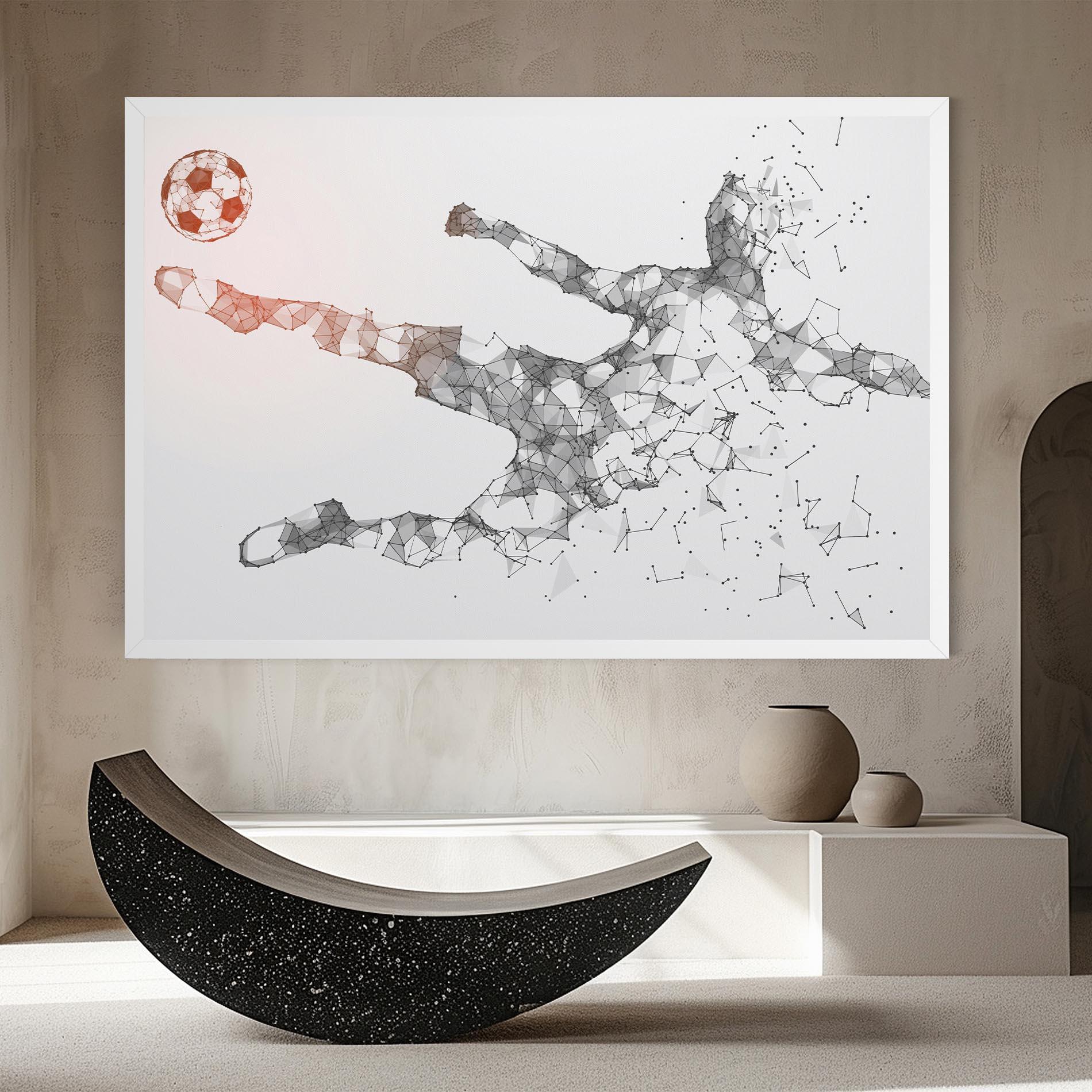 Tablou Canvas Football Orange Ball mockup 8