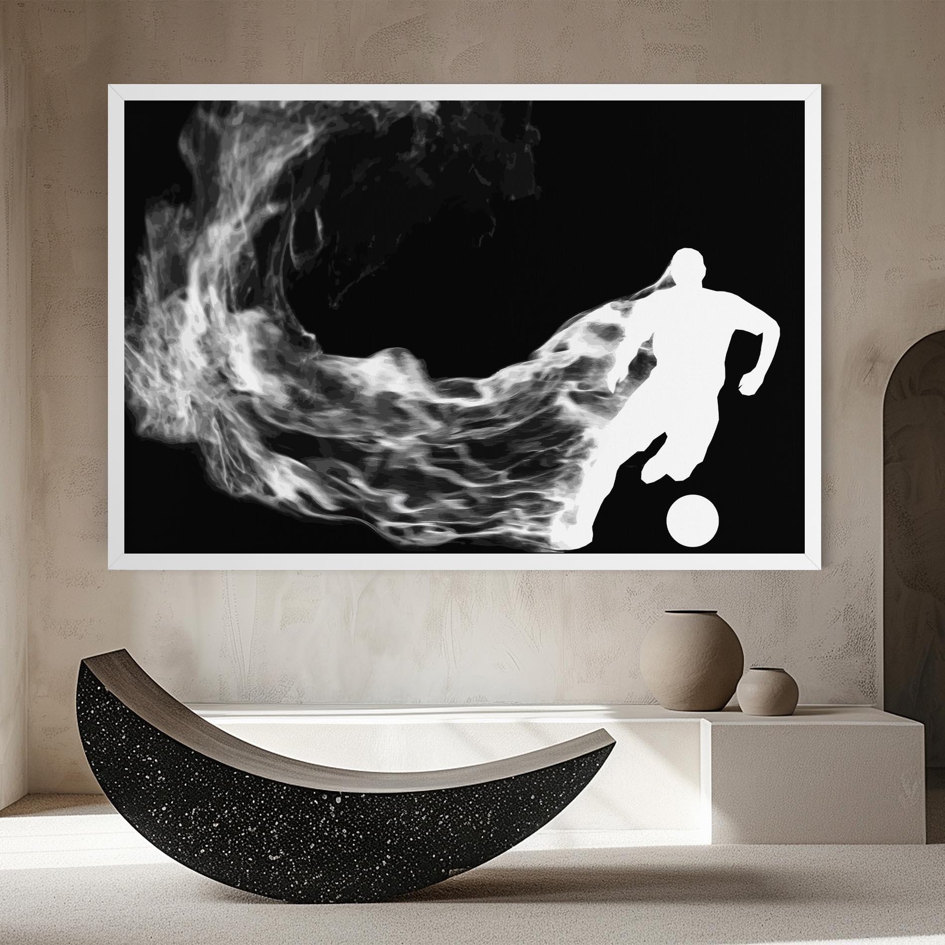 Tablou Canvas Football White Smoke mockup 8