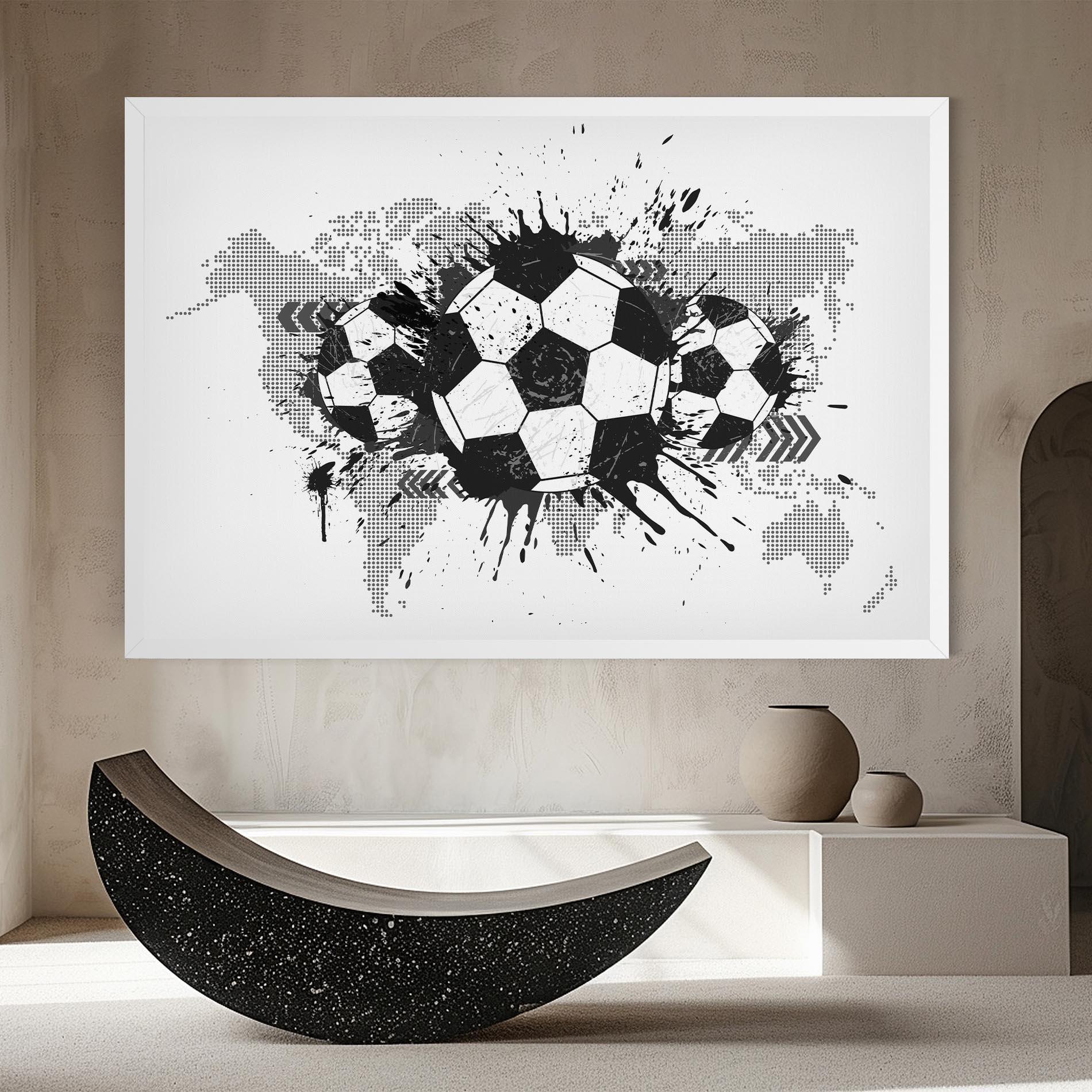 Tablou Canvas Grey Foodball mockup 8