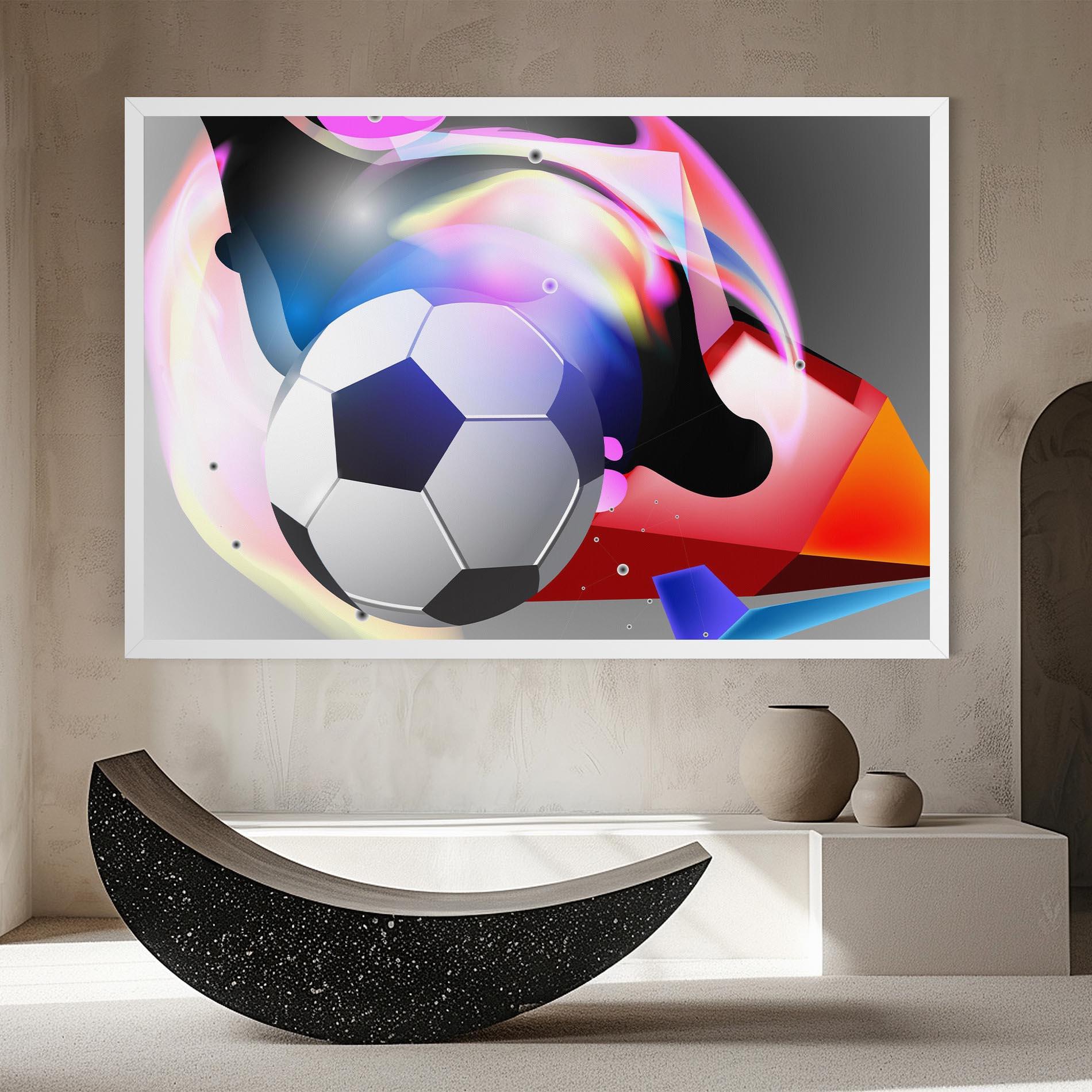 Tablou Canvas Pink Blue Football Art mockup 8