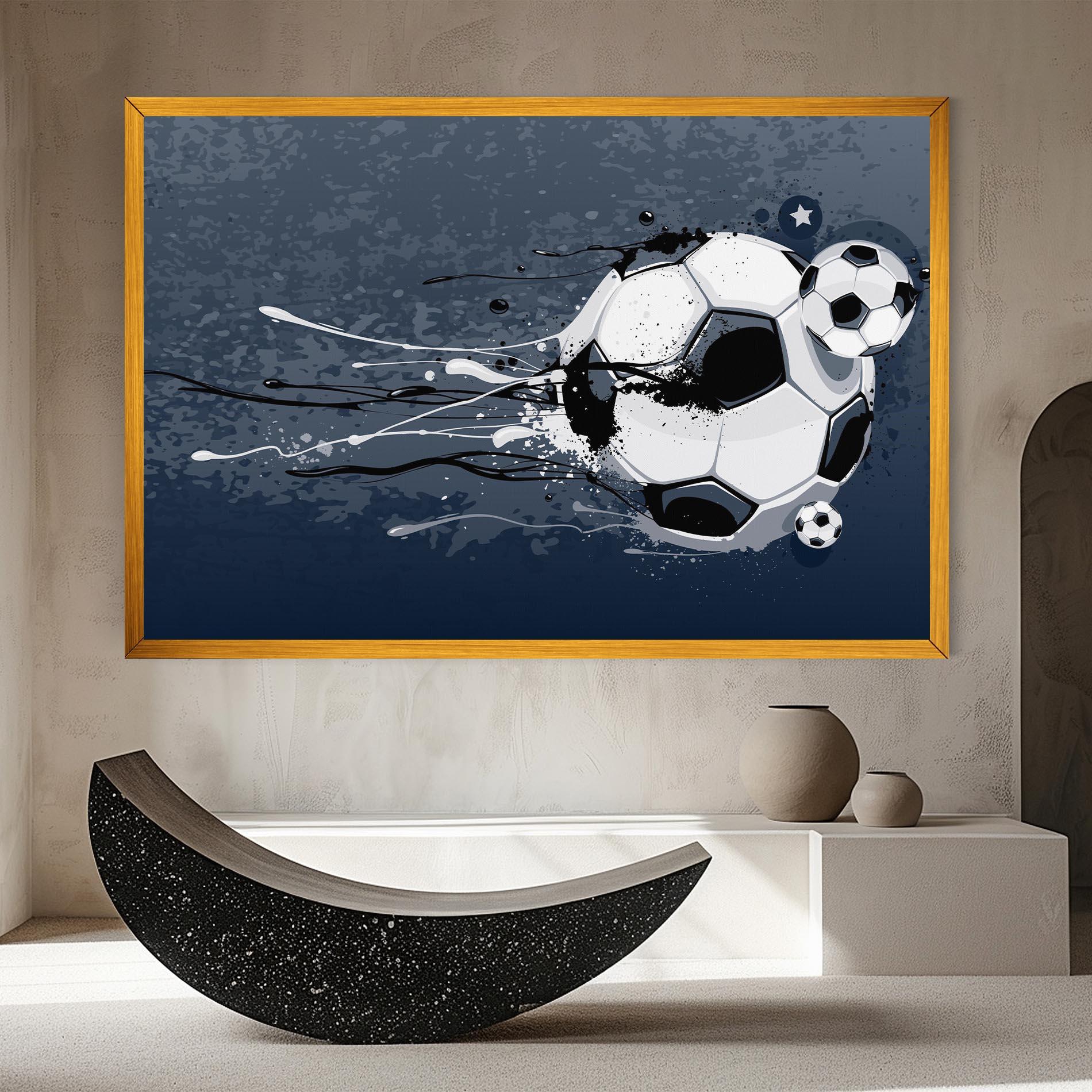 Tablou Canvas Blue Football mockup 8