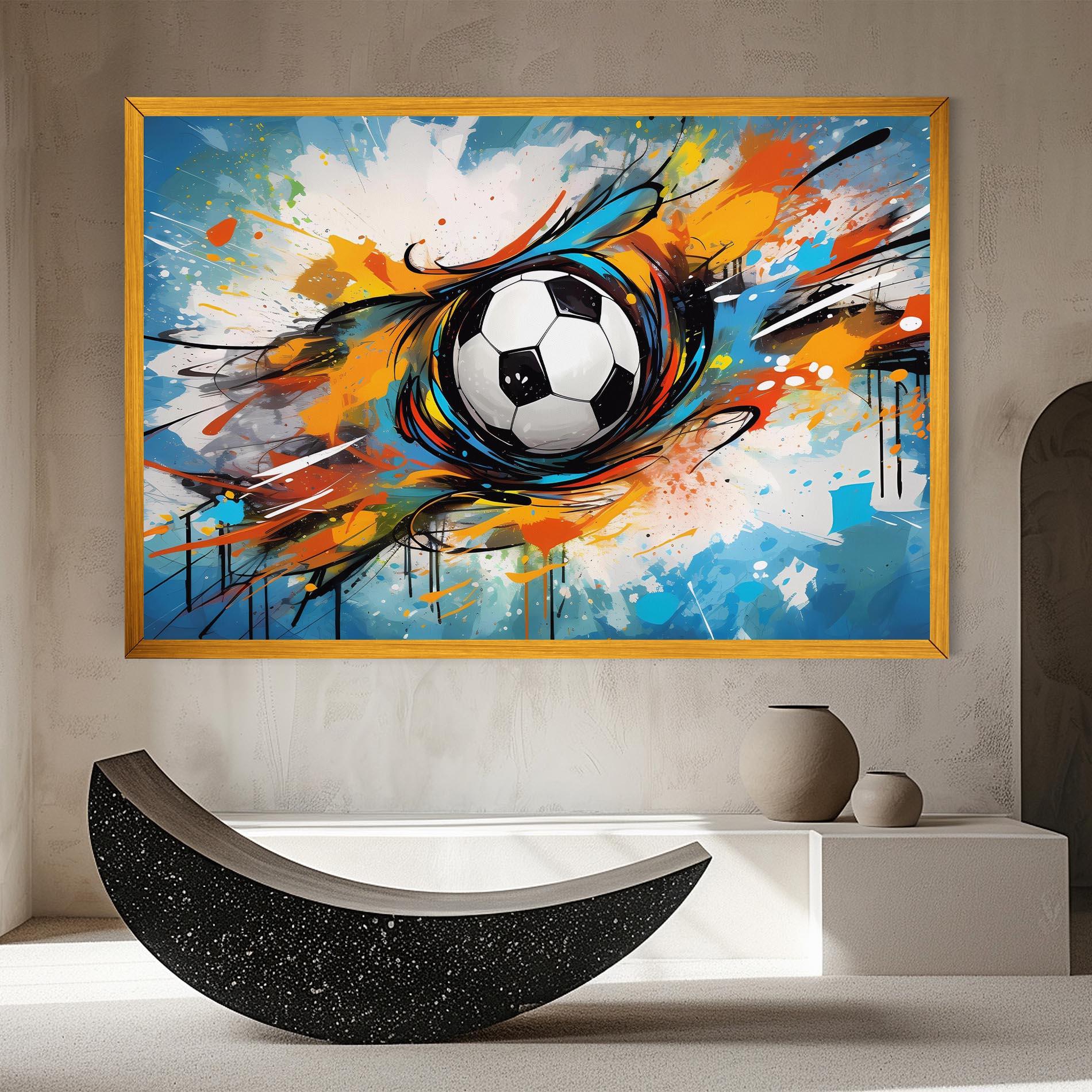 Tablou Canvas Football Flight Graffiti mockup 8