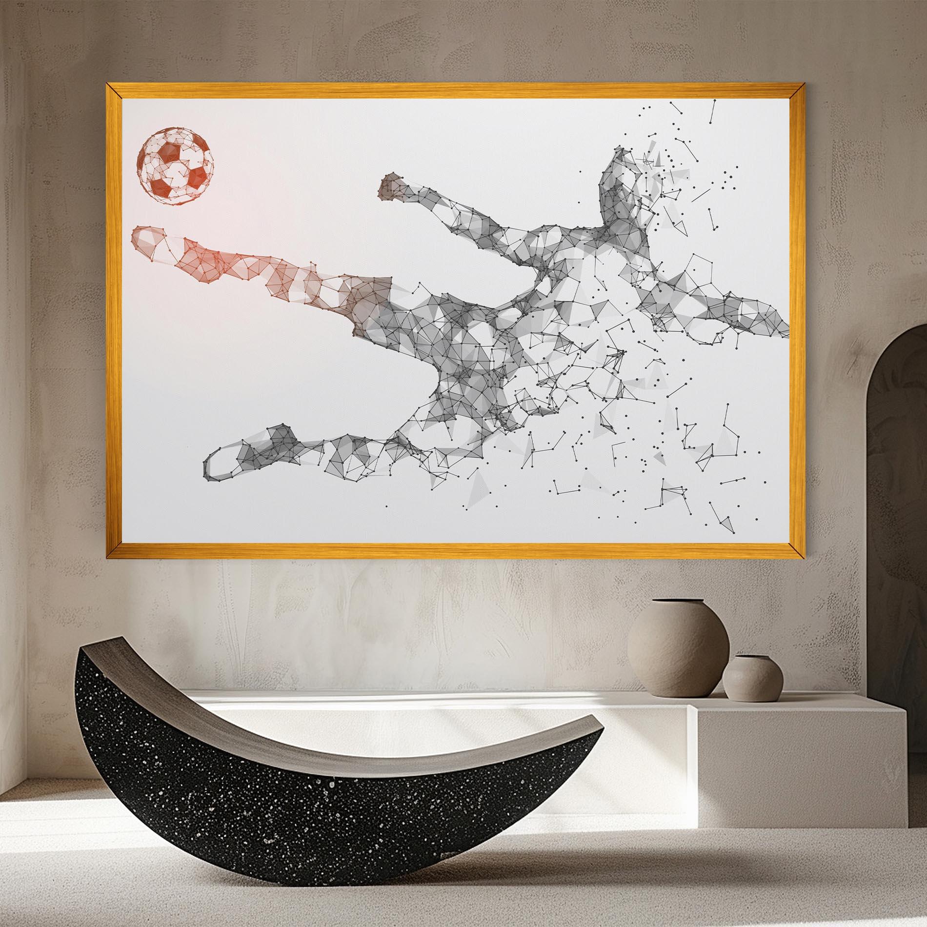 Tablou Canvas Football Orange Ball mockup 8